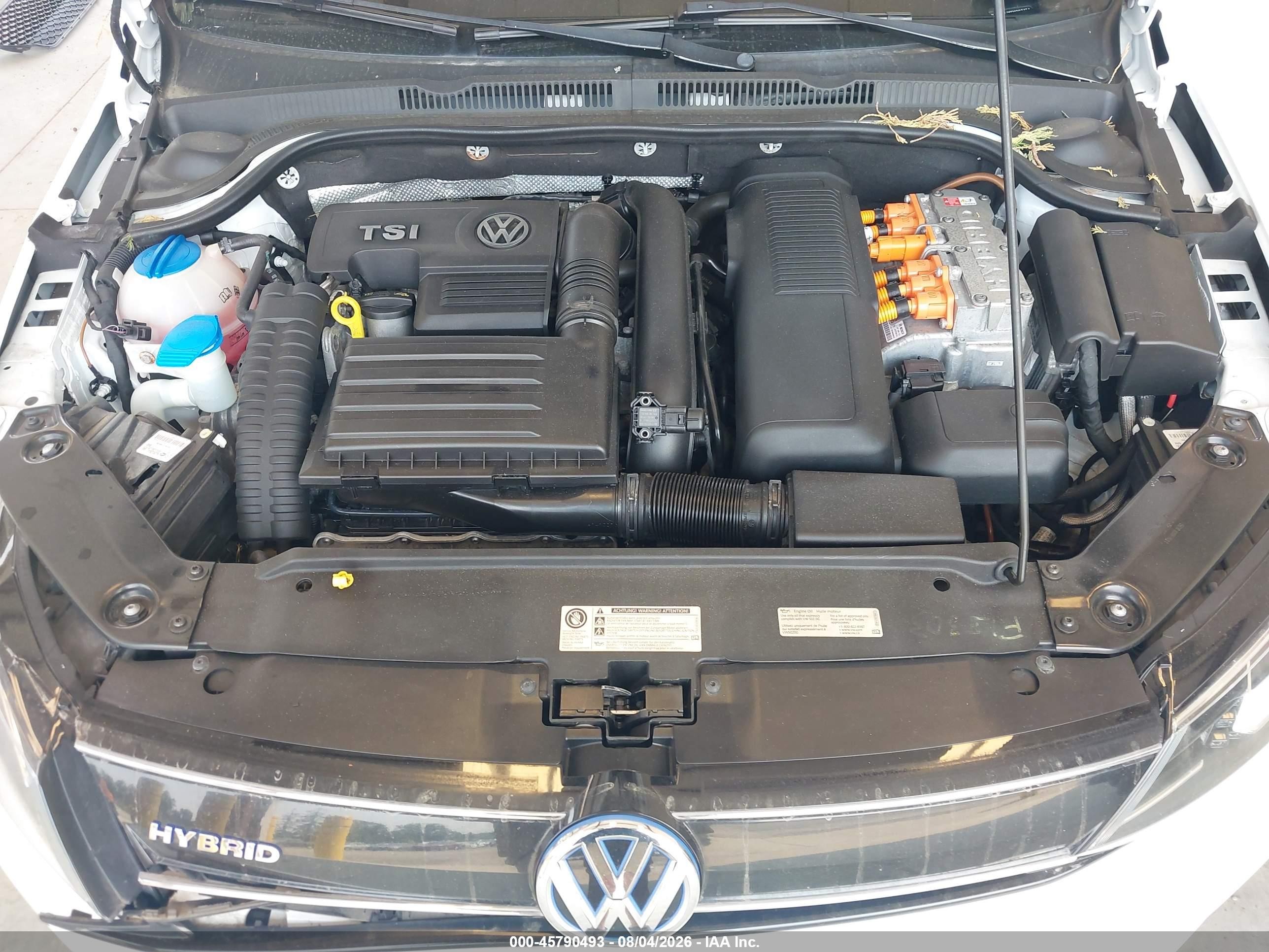 2015 Volkswagen Jetta Hybrid Sel Premium White vin: 3VW637AJXFM307454