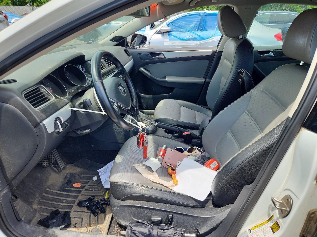 2015 Volkswagen Jetta Hybrid White vin: 3VW637AJXFM307597
