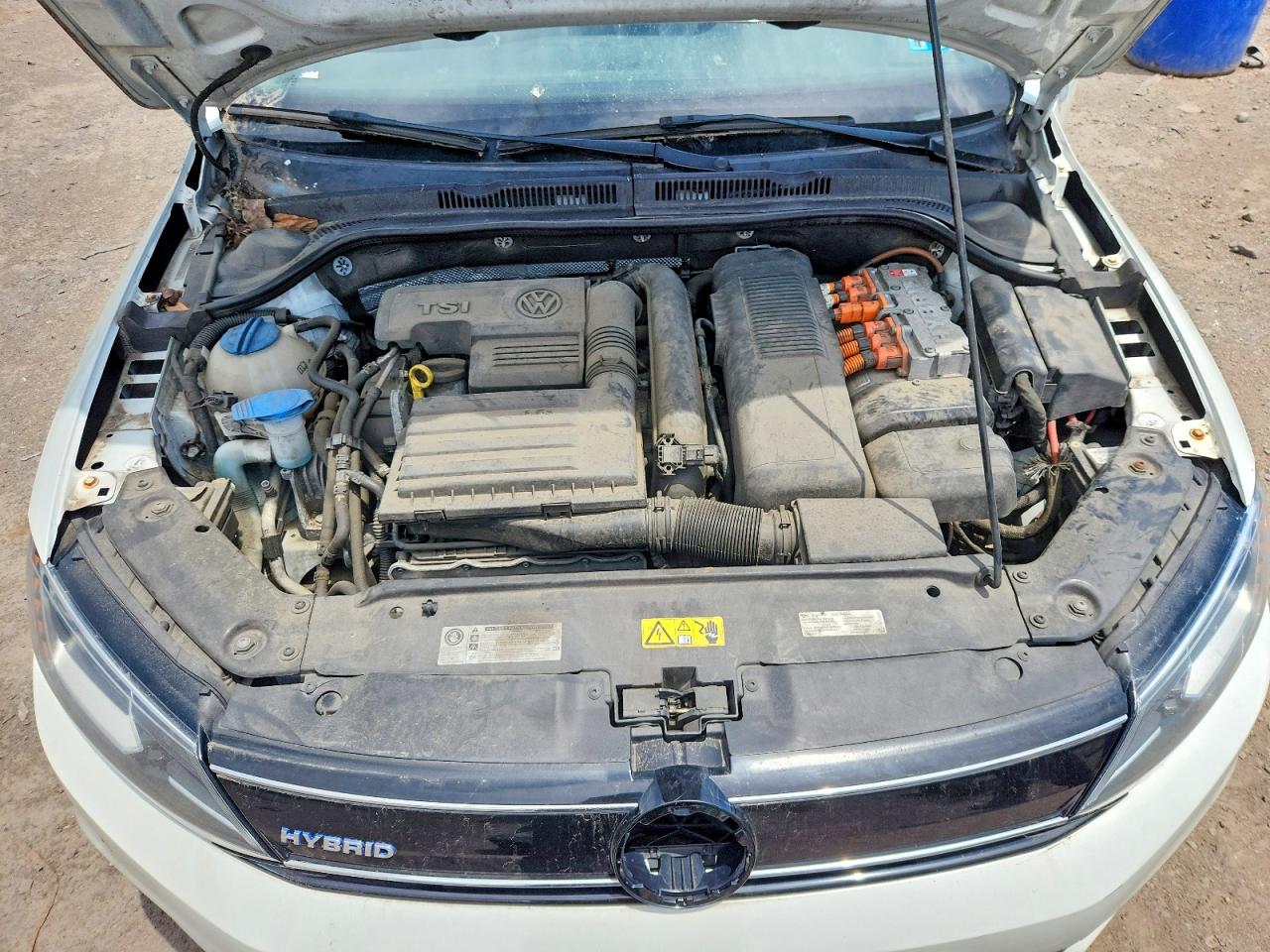 2015 Volkswagen Jetta Hybrid White vin: 3VW637AJXFM307597