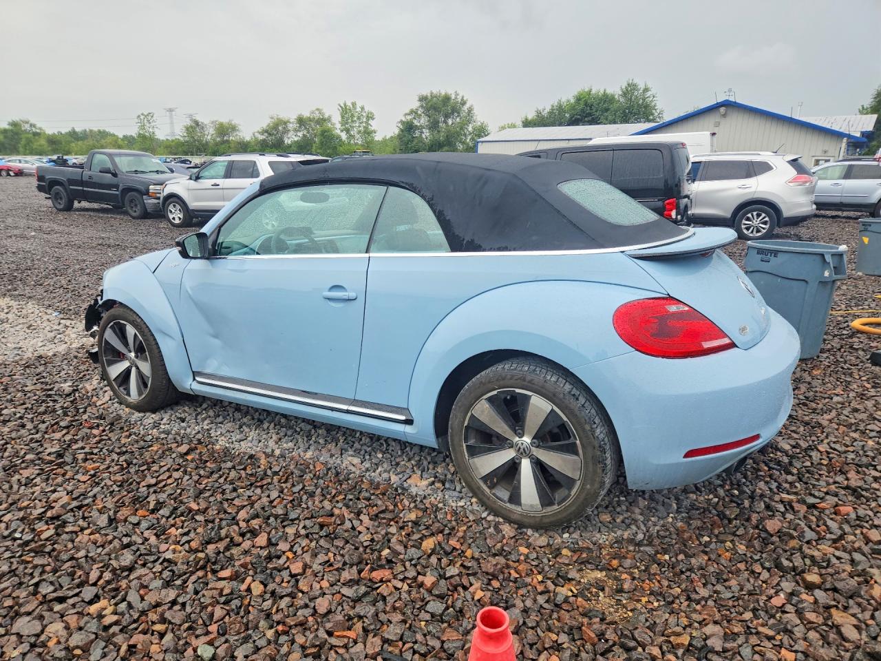 2013 Volkswagen Beetle Turbo Blue vin: 3VW7A7AT3DM800868