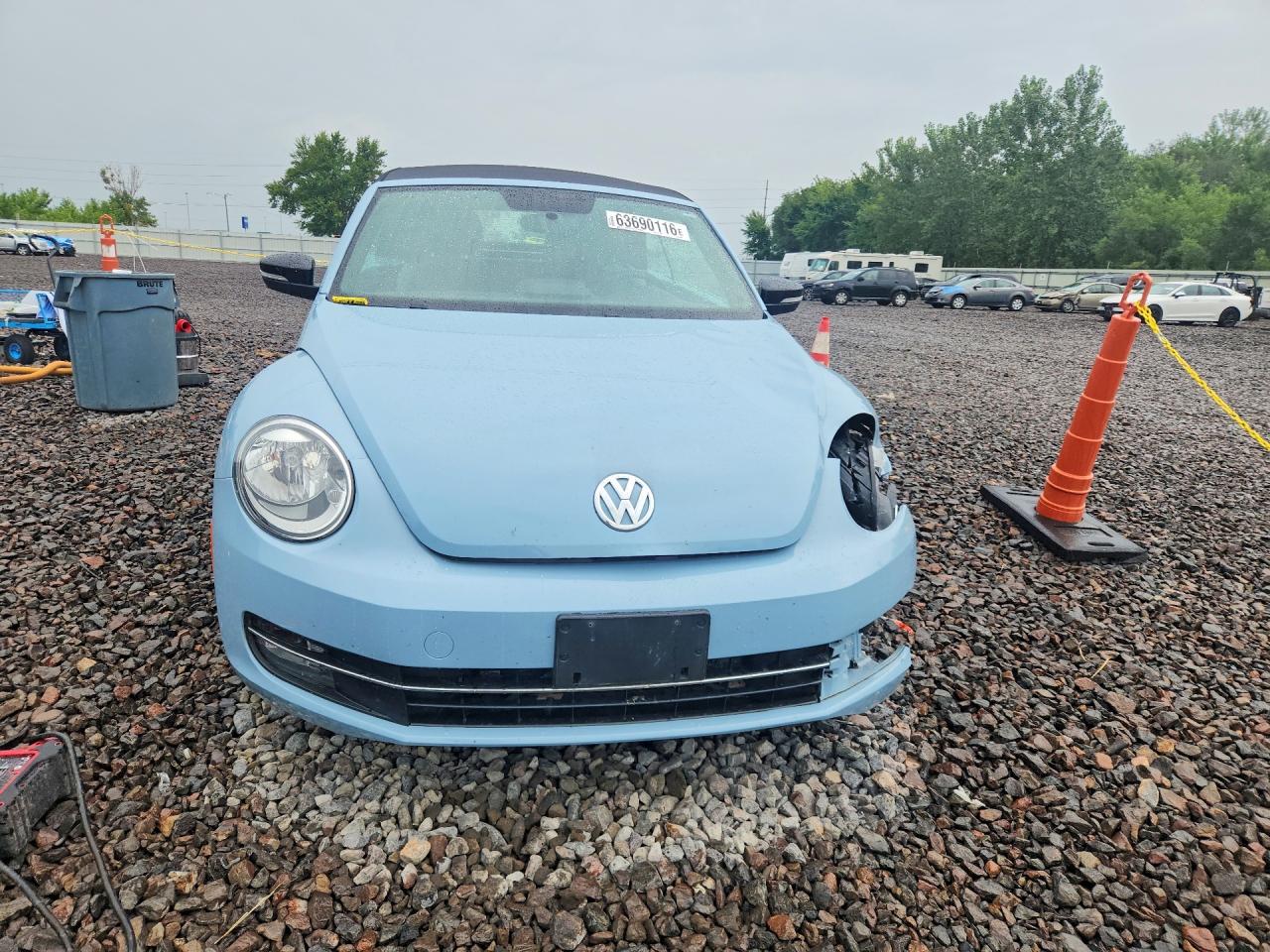 2013 Volkswagen Beetle Turbo Blue vin: 3VW7A7AT3DM800868