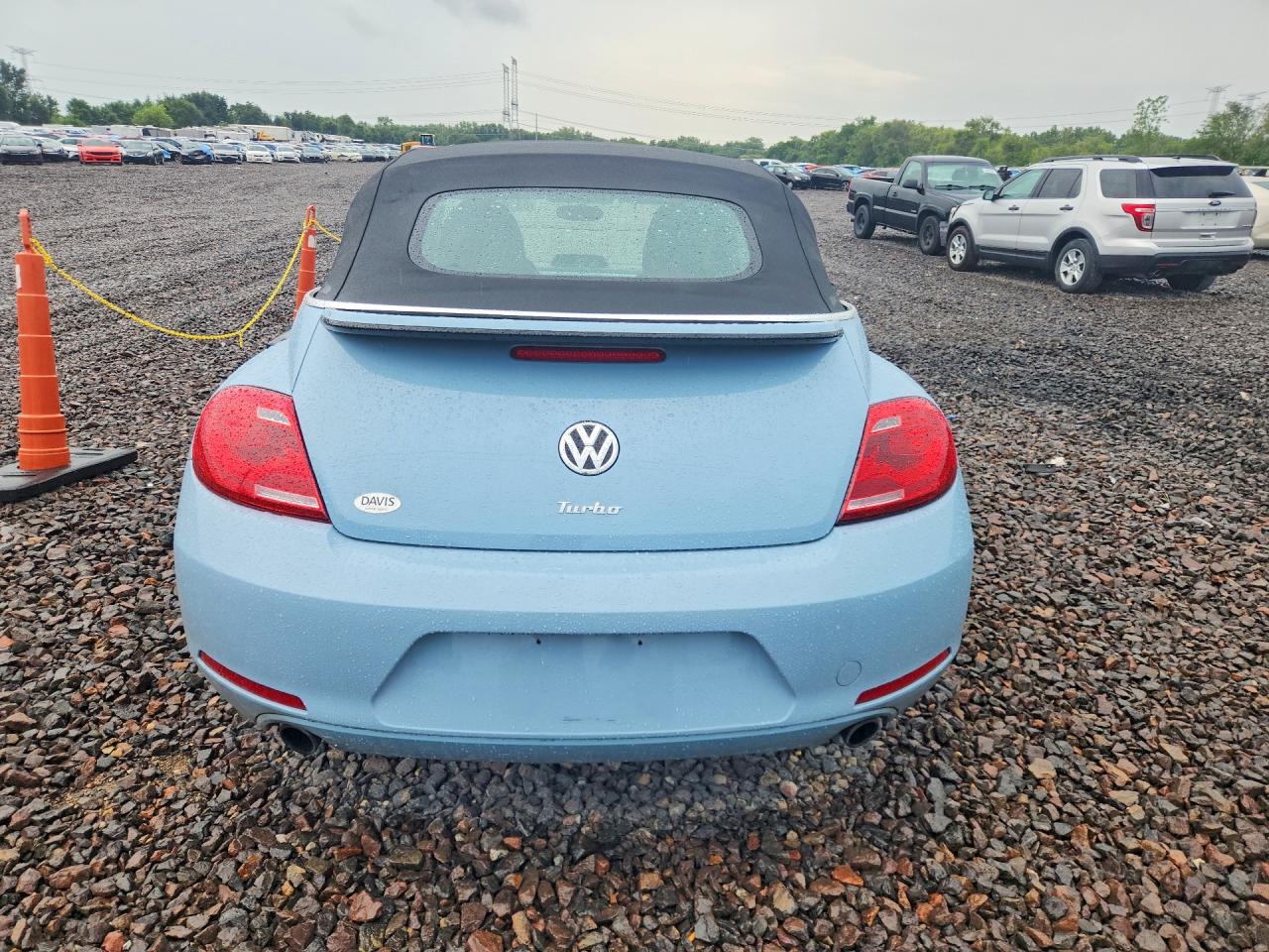 2013 Volkswagen Beetle Turbo Blue vin: 3VW7A7AT3DM800868