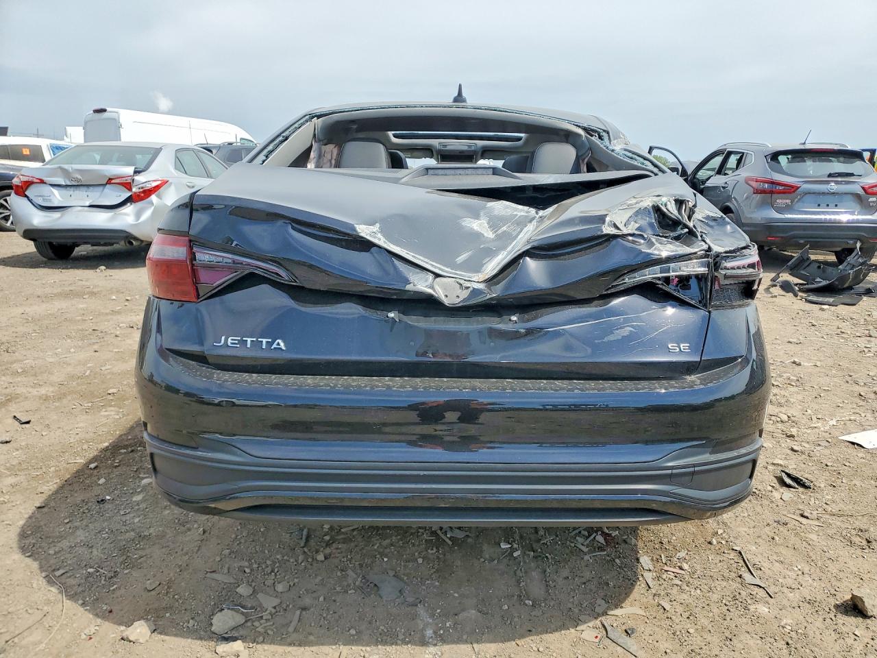 2024 Volkswagen Jetta Se Черный vin: 3VW7M7BU0RM096313