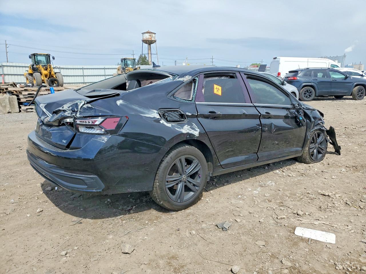 2024 Volkswagen Jetta Se Черный vin: 3VW7M7BU0RM096313
