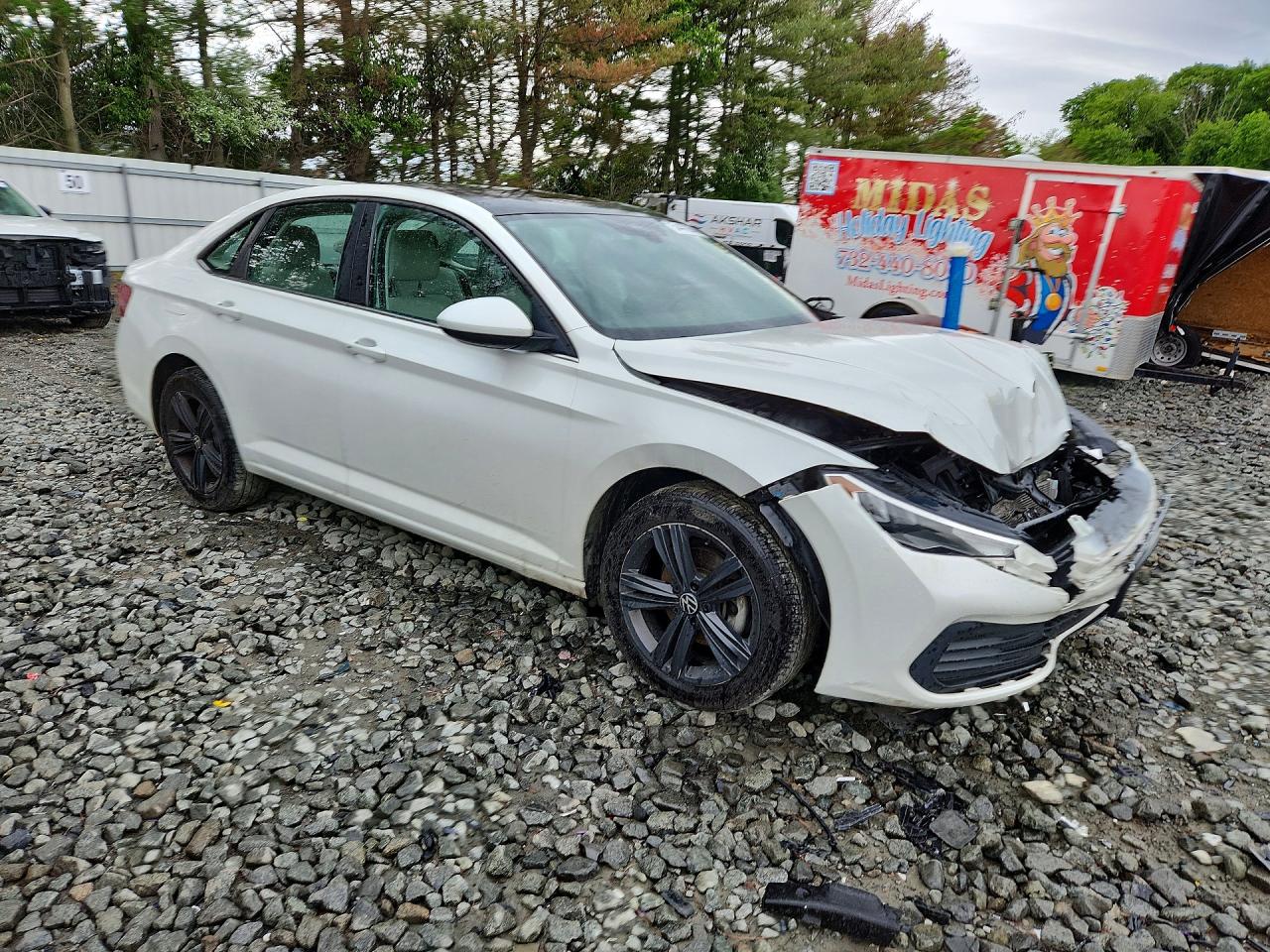 2022 Volkswagen Jetta Se White vin: 3VW7M7BU7NM021571