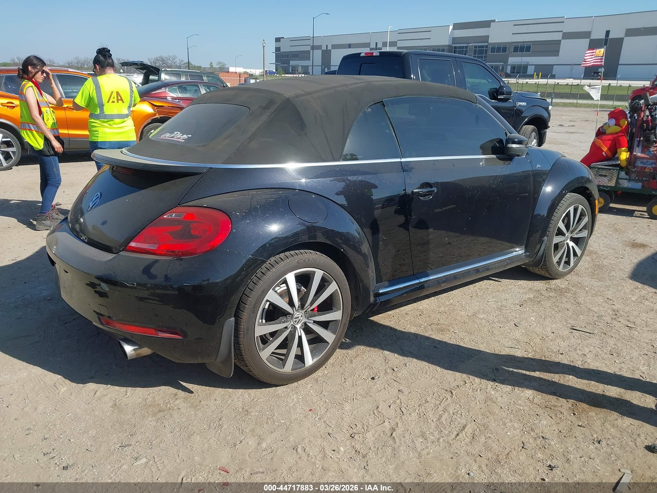 2014 Volkswagen Beetle 2.0t R-line Black vin: 3VW7S7AT0EM805959