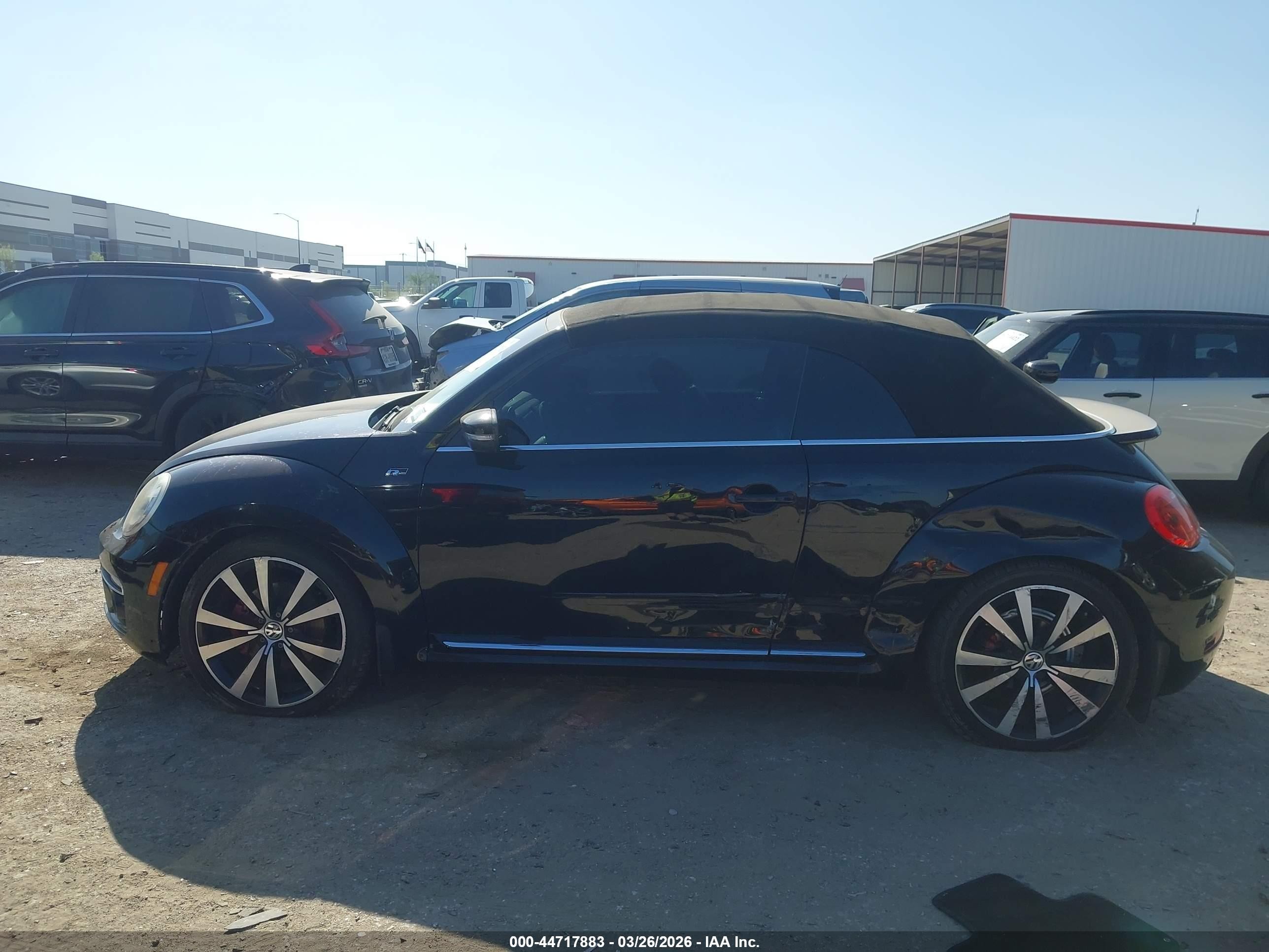 2014 Volkswagen Beetle 2.0t R-line Black vin: 3VW7S7AT0EM805959