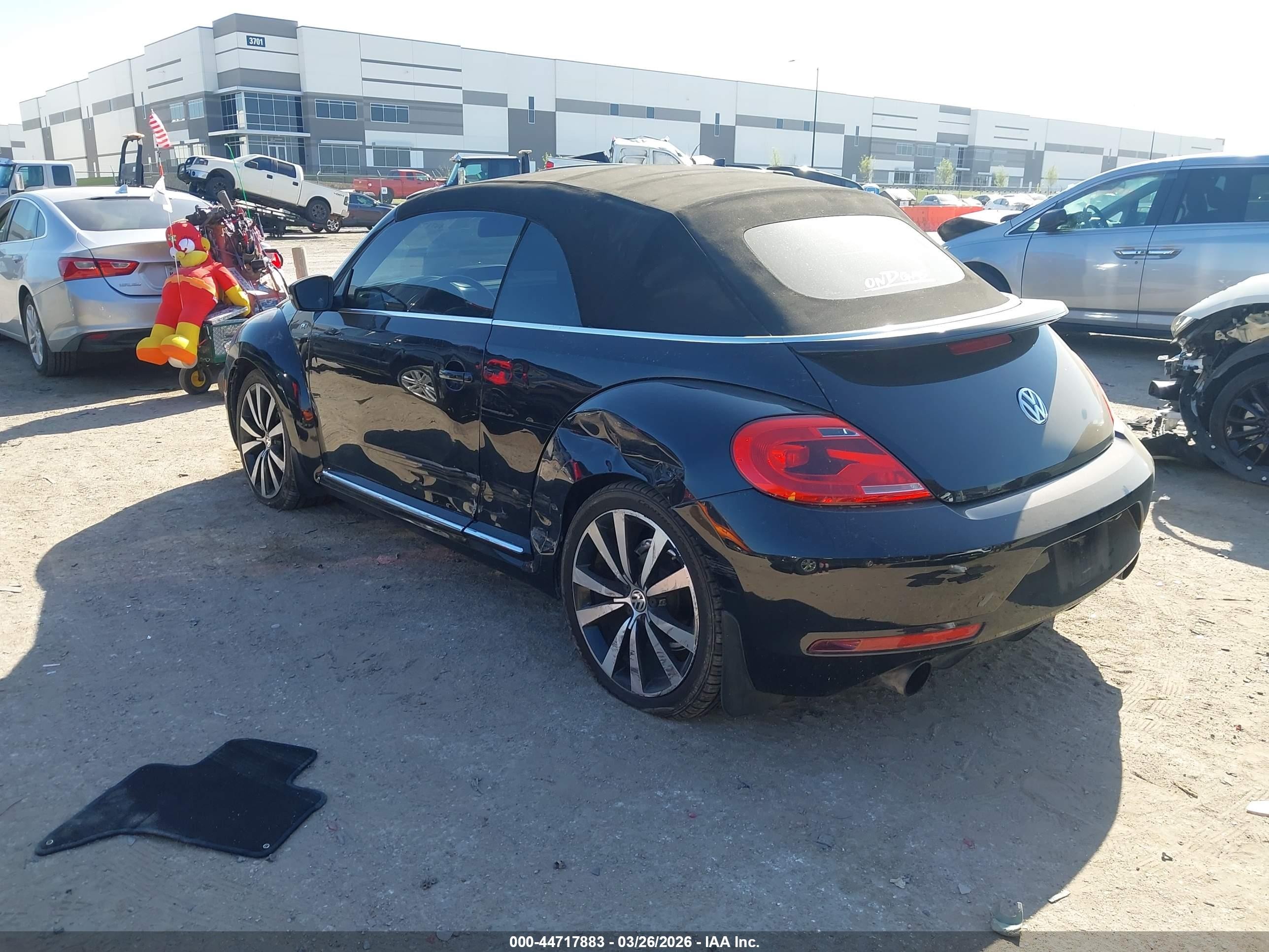 2014 Volkswagen Beetle 2.0t R-line Black vin: 3VW7S7AT0EM805959