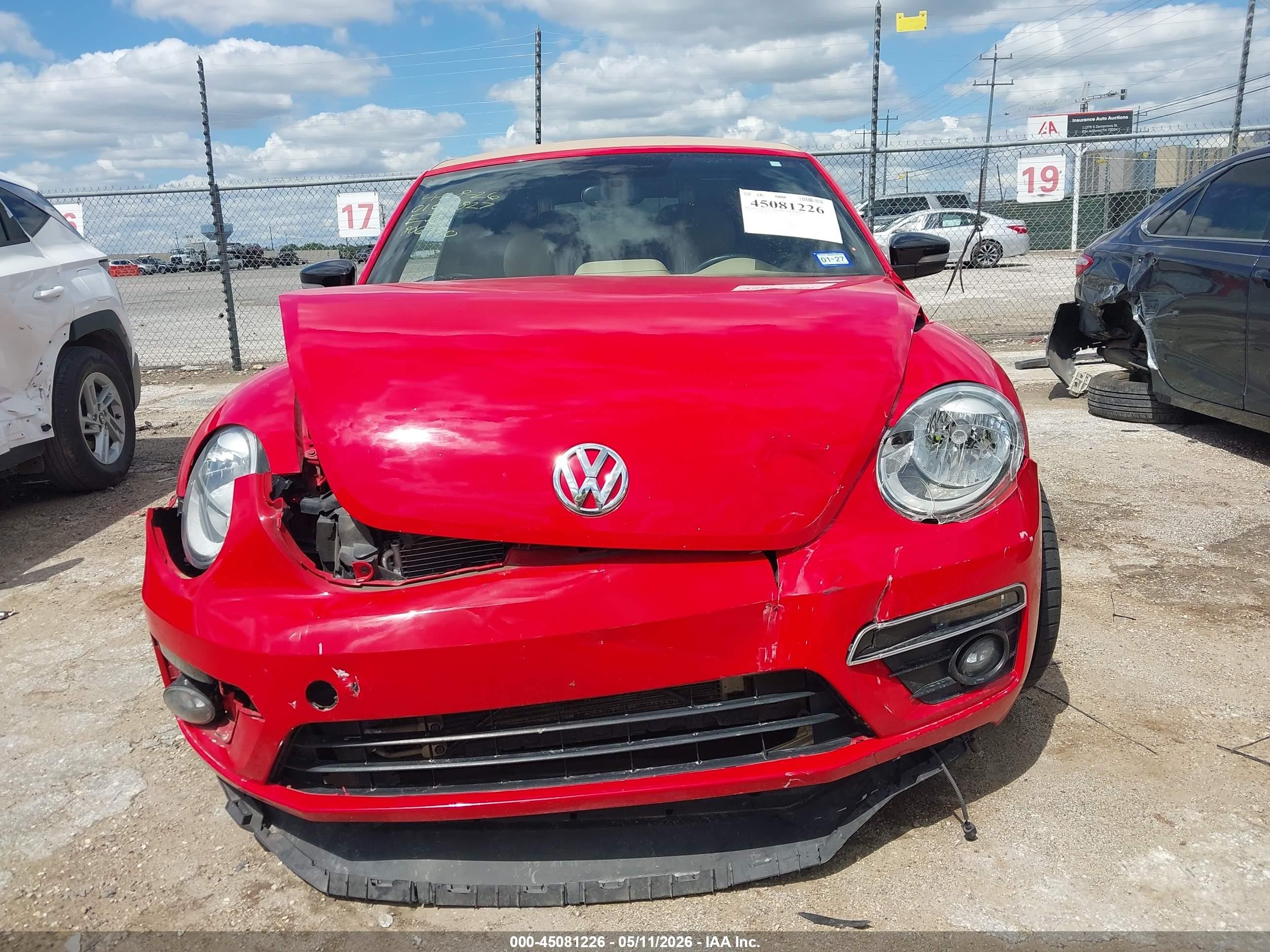 2015 Volkswagen Beetle 2.0t R-line Red vin: 3VW7S7AT1FM806930