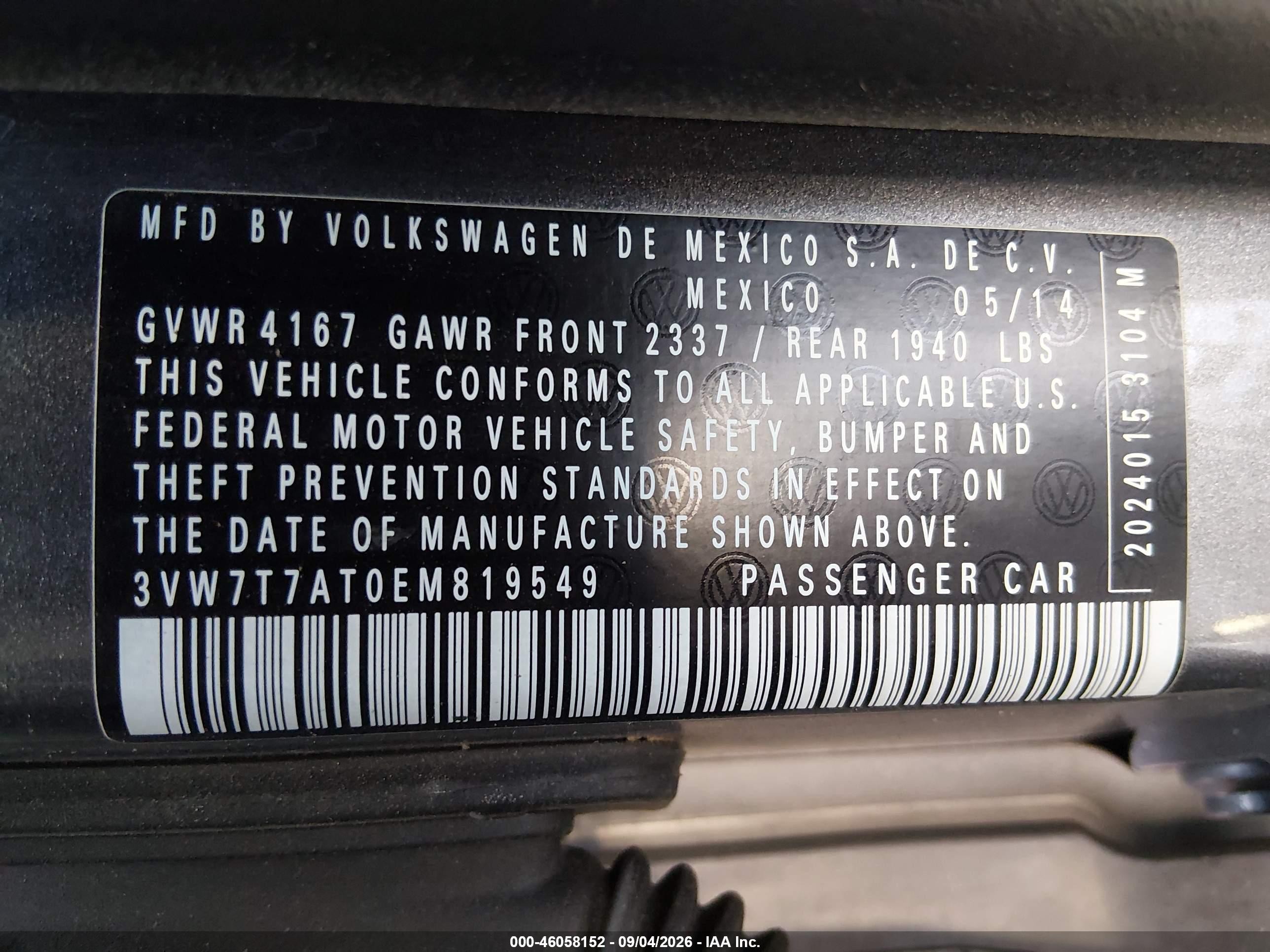 2014 Volkswagen Beetle 2.0t R-line Gray vin: 3VW7T7AT0EM819549