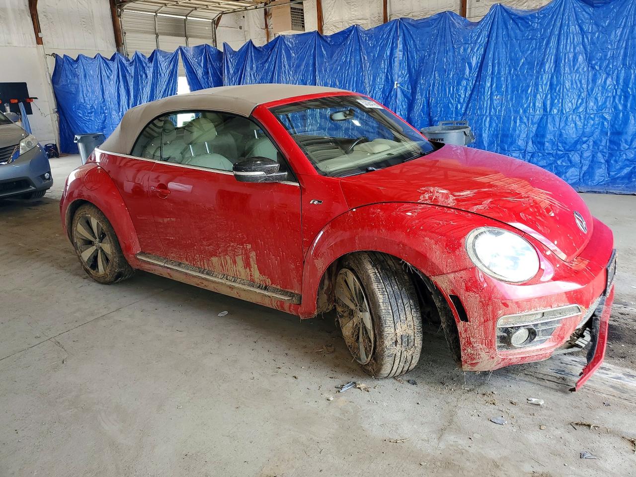 2014 Volkswagen Beetle Turbo Red vin: 3VW7T7AT1EM804901