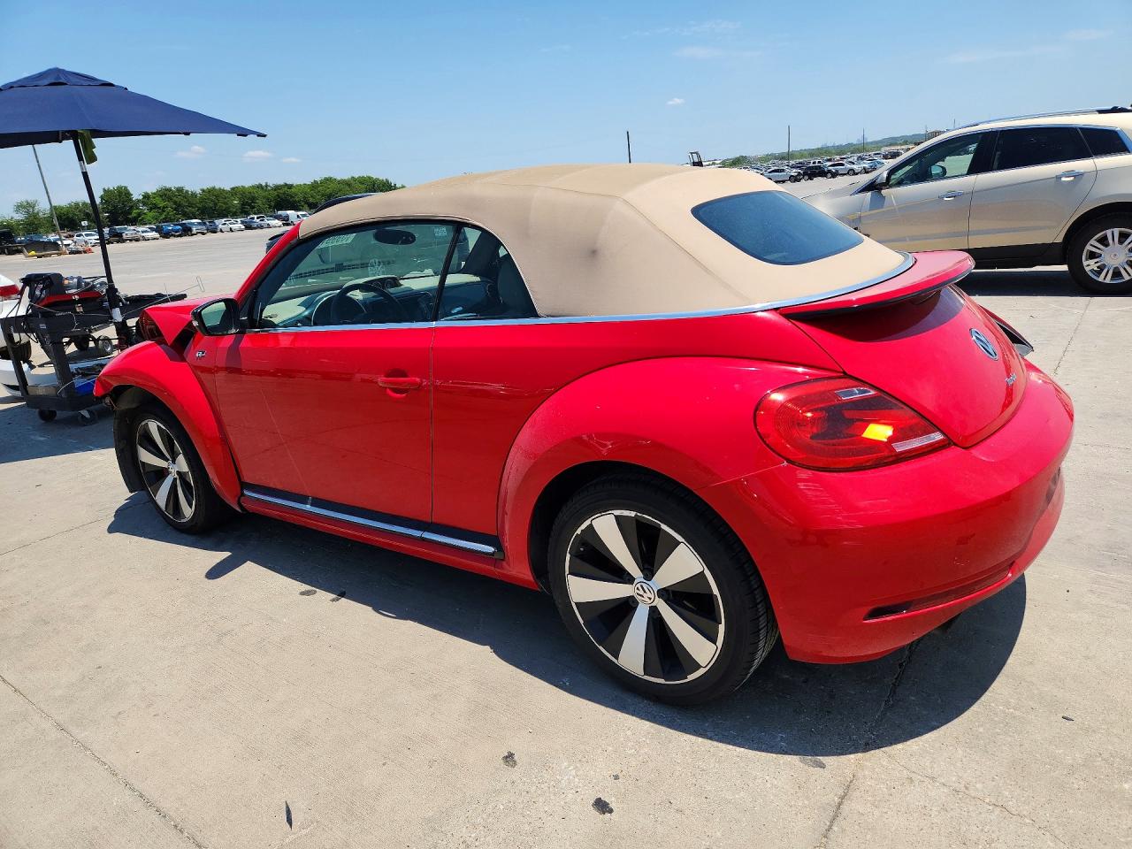 2014 Volkswagen Beetle Turbo Red vin: 3VW7T7AT2EM823120
