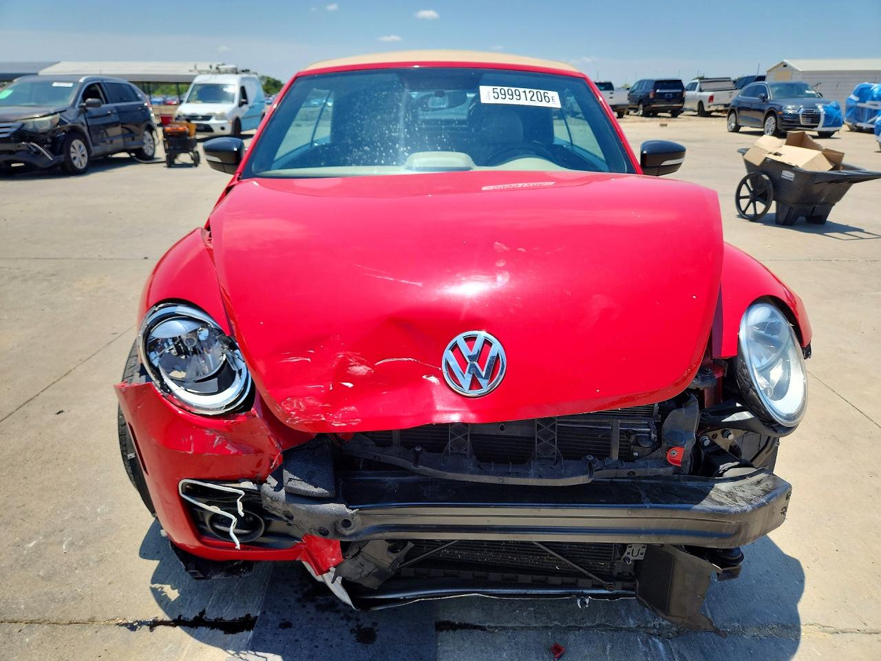 2014 Volkswagen Beetle Turbo Red vin: 3VW7T7AT2EM823120