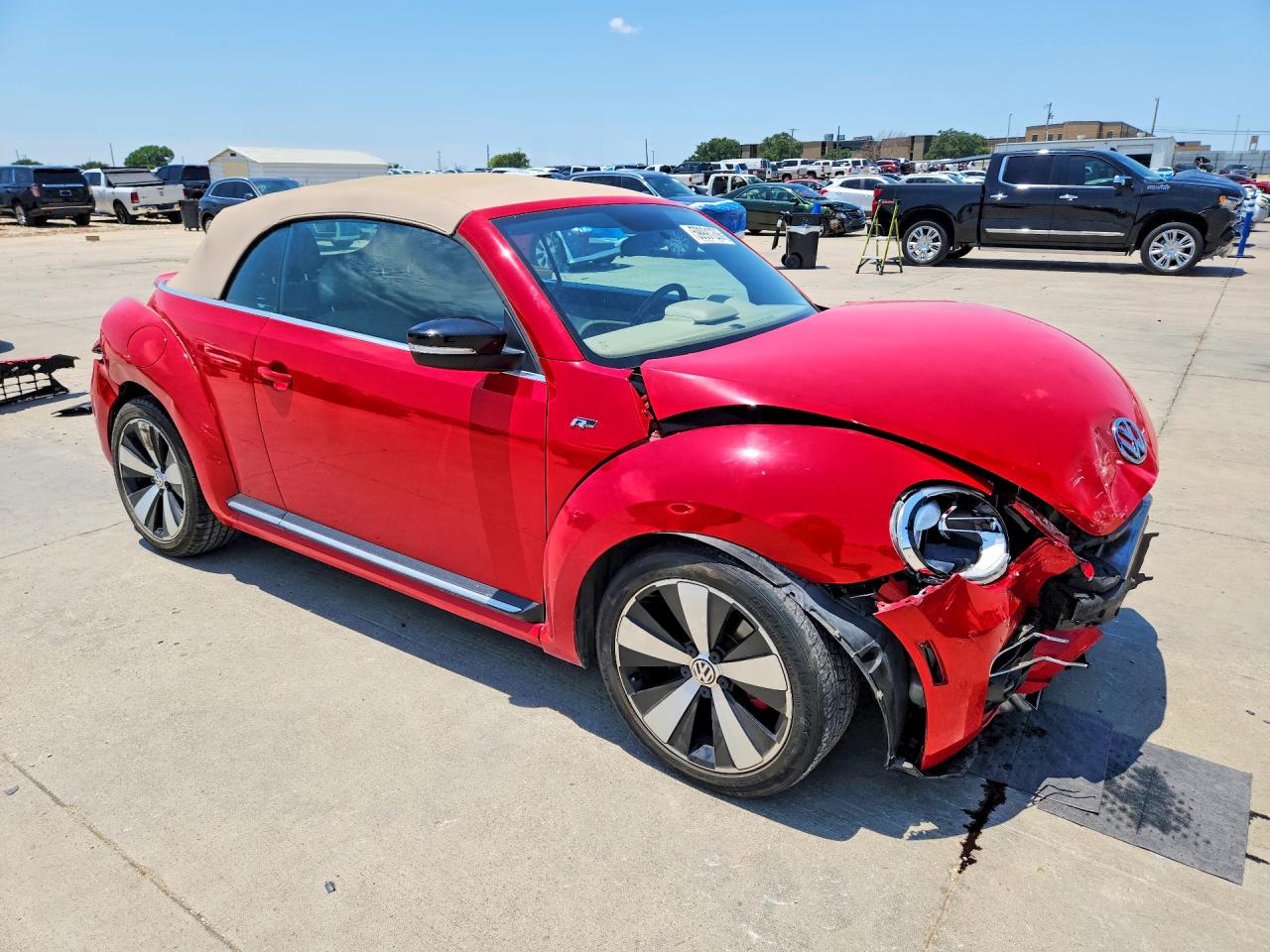 2014 Volkswagen Beetle Turbo Red vin: 3VW7T7AT2EM823120