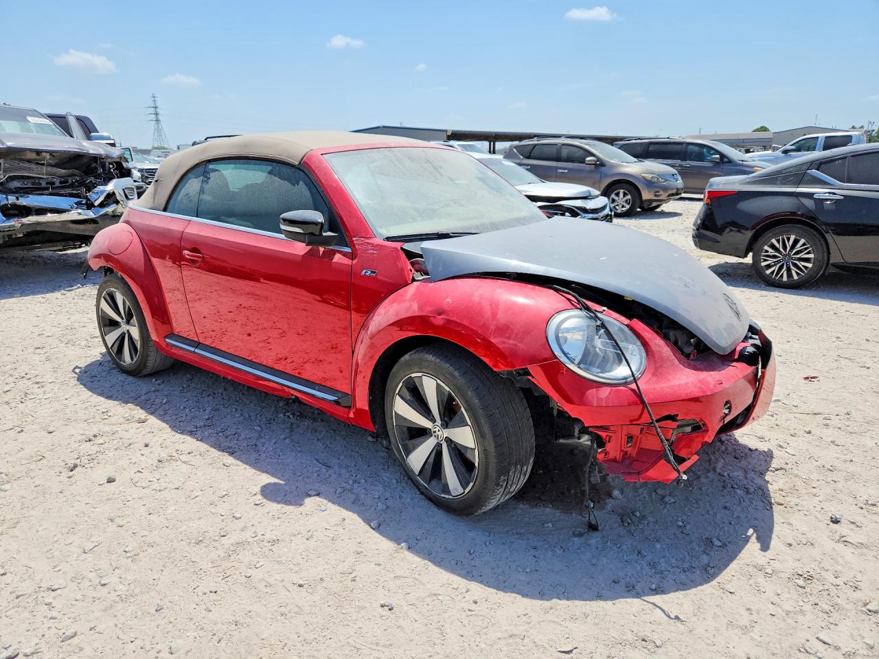 2015 Volkswagen Beetle R-line Red vin: 3VW7T7AT2FM810241