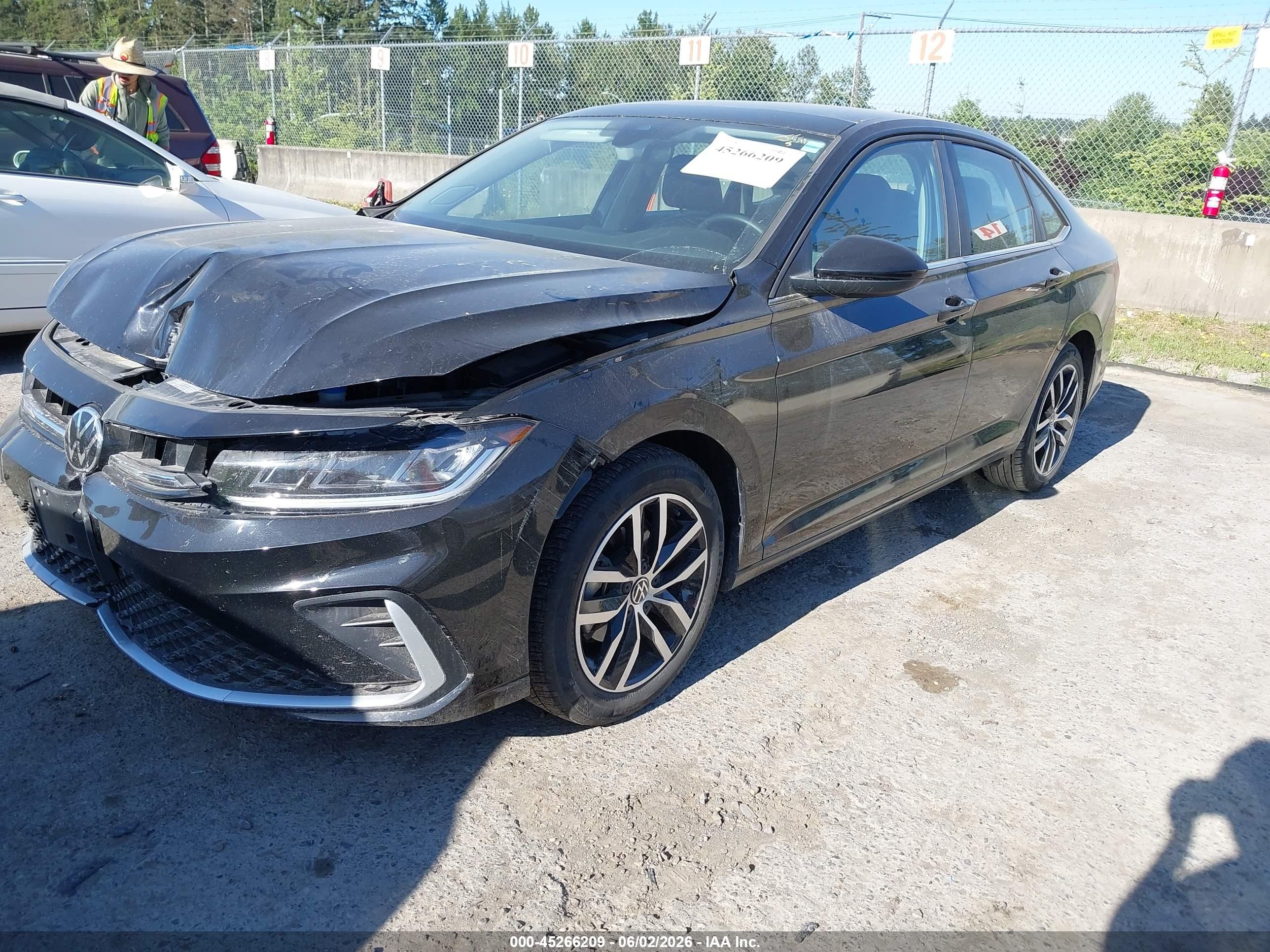 2025 Volkswagen Jetta 1.5t Se Черный vin: 3VW7X7BU3SM083746