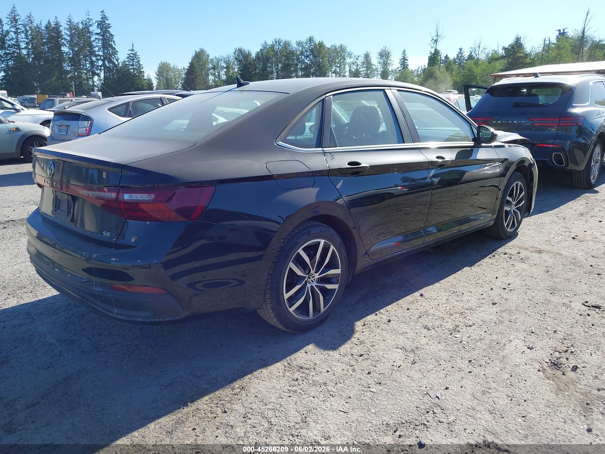 2025 Volkswagen Jetta 1.5t Se Черный vin: 3VW7X7BU3SM083746