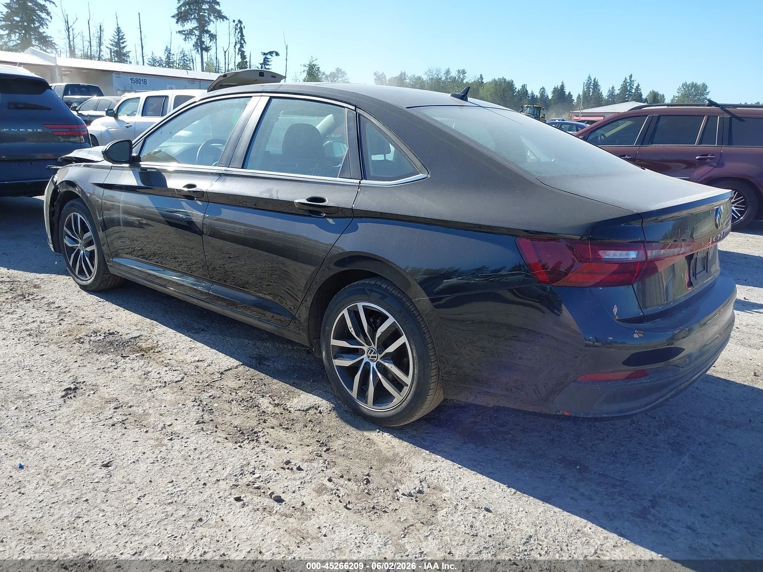 2025 Volkswagen Jetta 1.5t Se Черный vin: 3VW7X7BU3SM083746