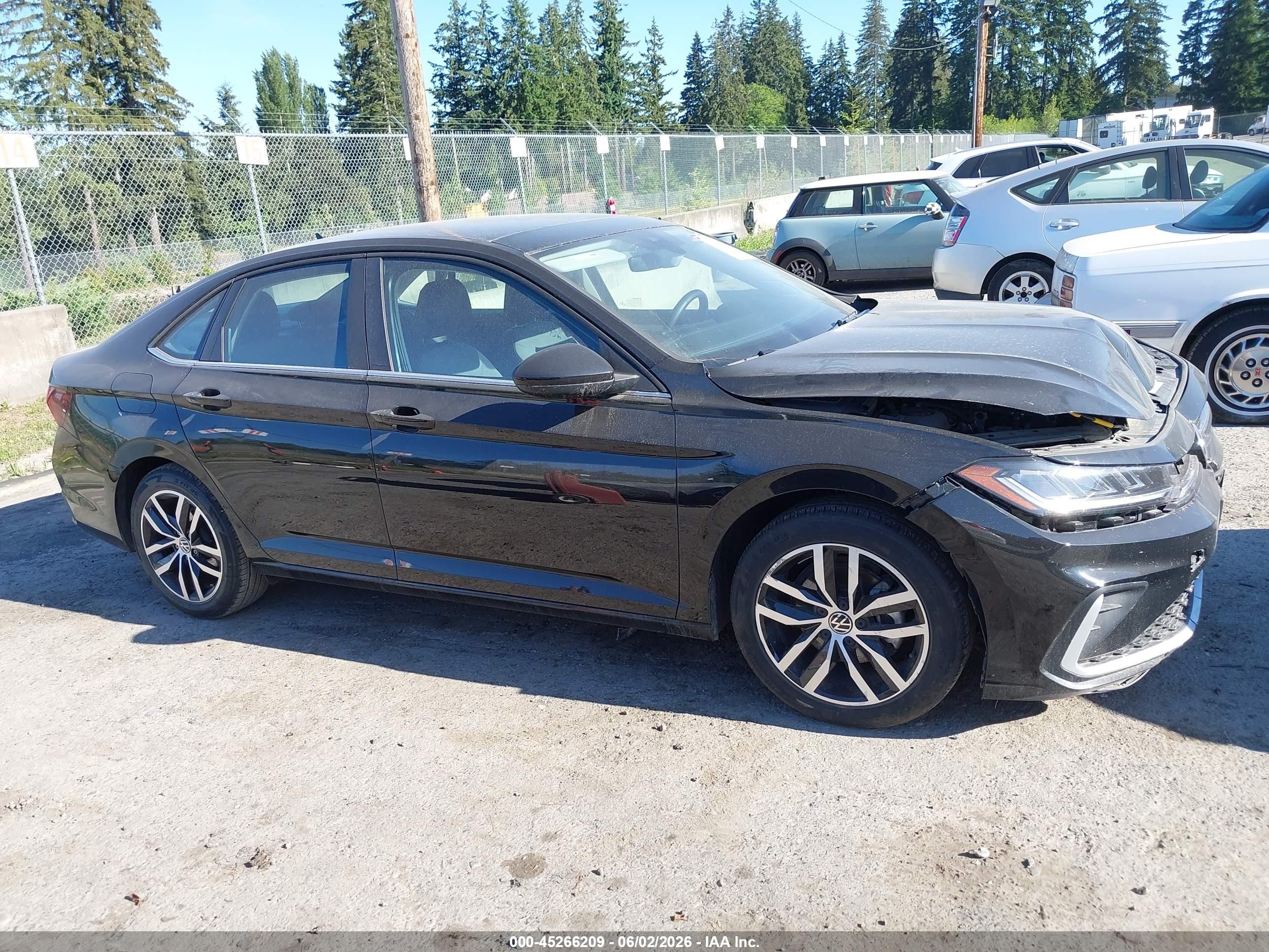 2025 Volkswagen Jetta 1.5t Se Черный vin: 3VW7X7BU3SM083746