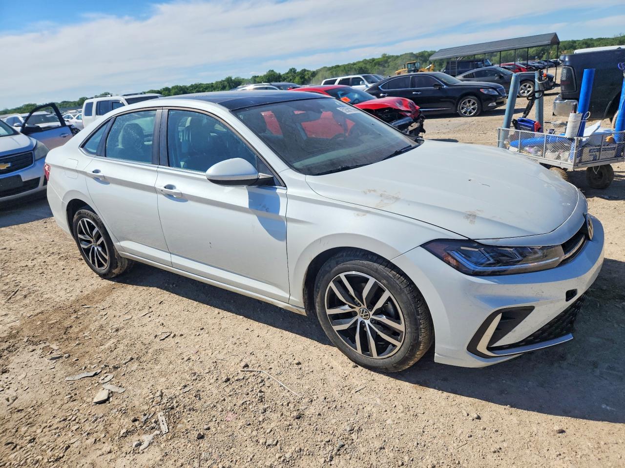 2025 Volkswagen Jetta Se White vin: 3VW7X7BU3SM098196