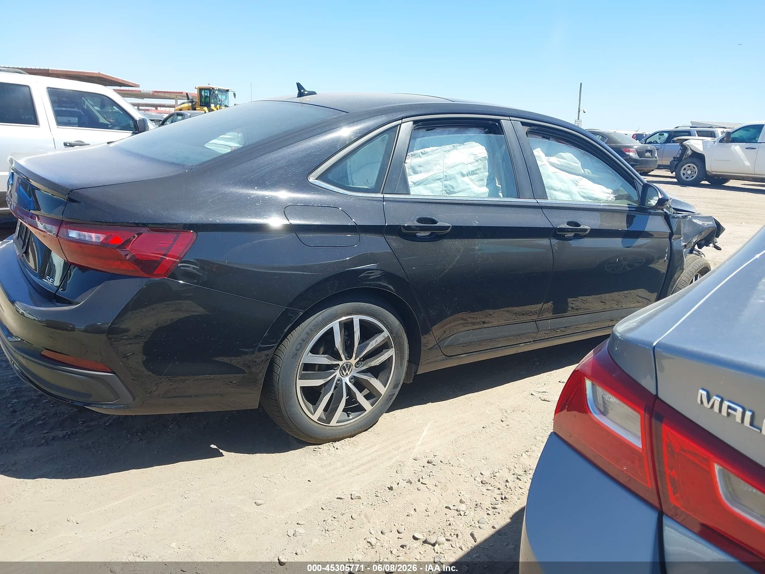 2025 Volkswagen Jetta 1.5t Se Black vin: 3VW7X7BU4SM100327