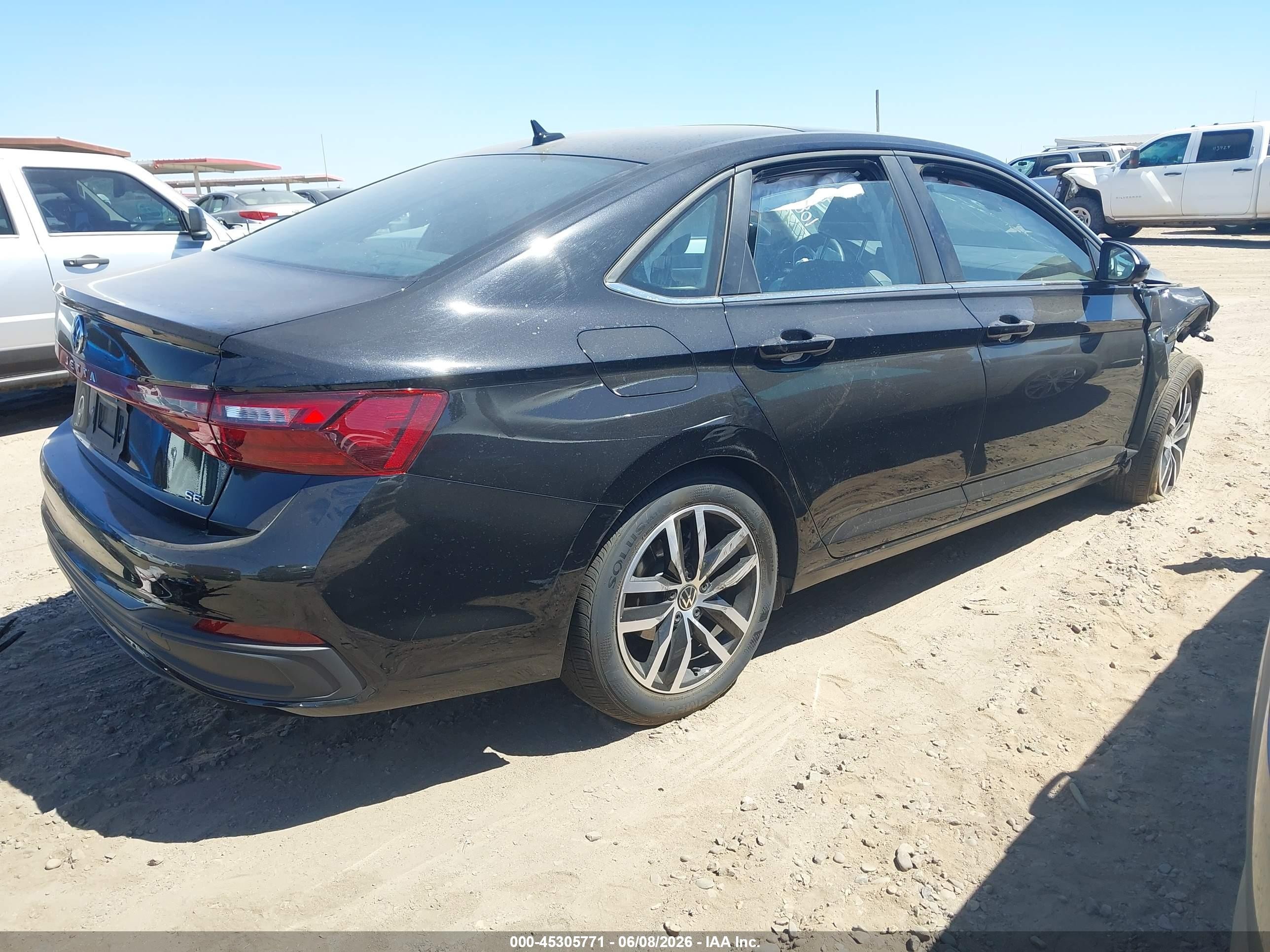 2025 Volkswagen Jetta 1.5t Se Black vin: 3VW7X7BU4SM100327