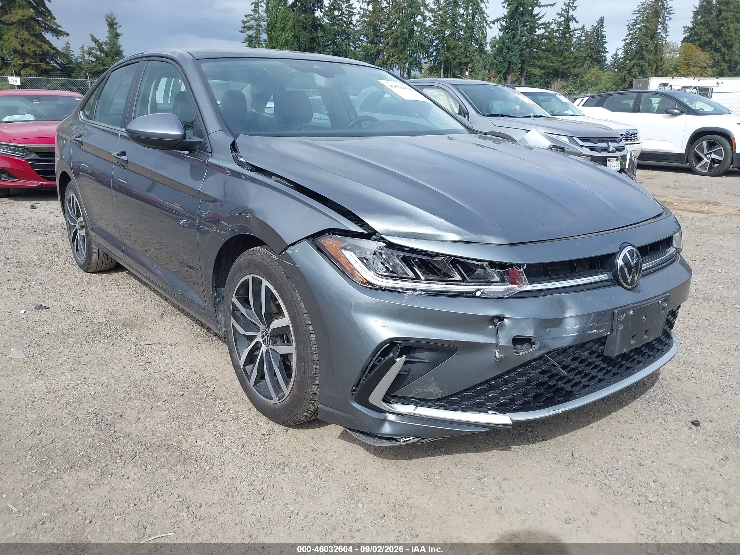 2025 Volkswagen Jetta 1.5t Se Gray vin: 3VW7X7BU9SM085291
