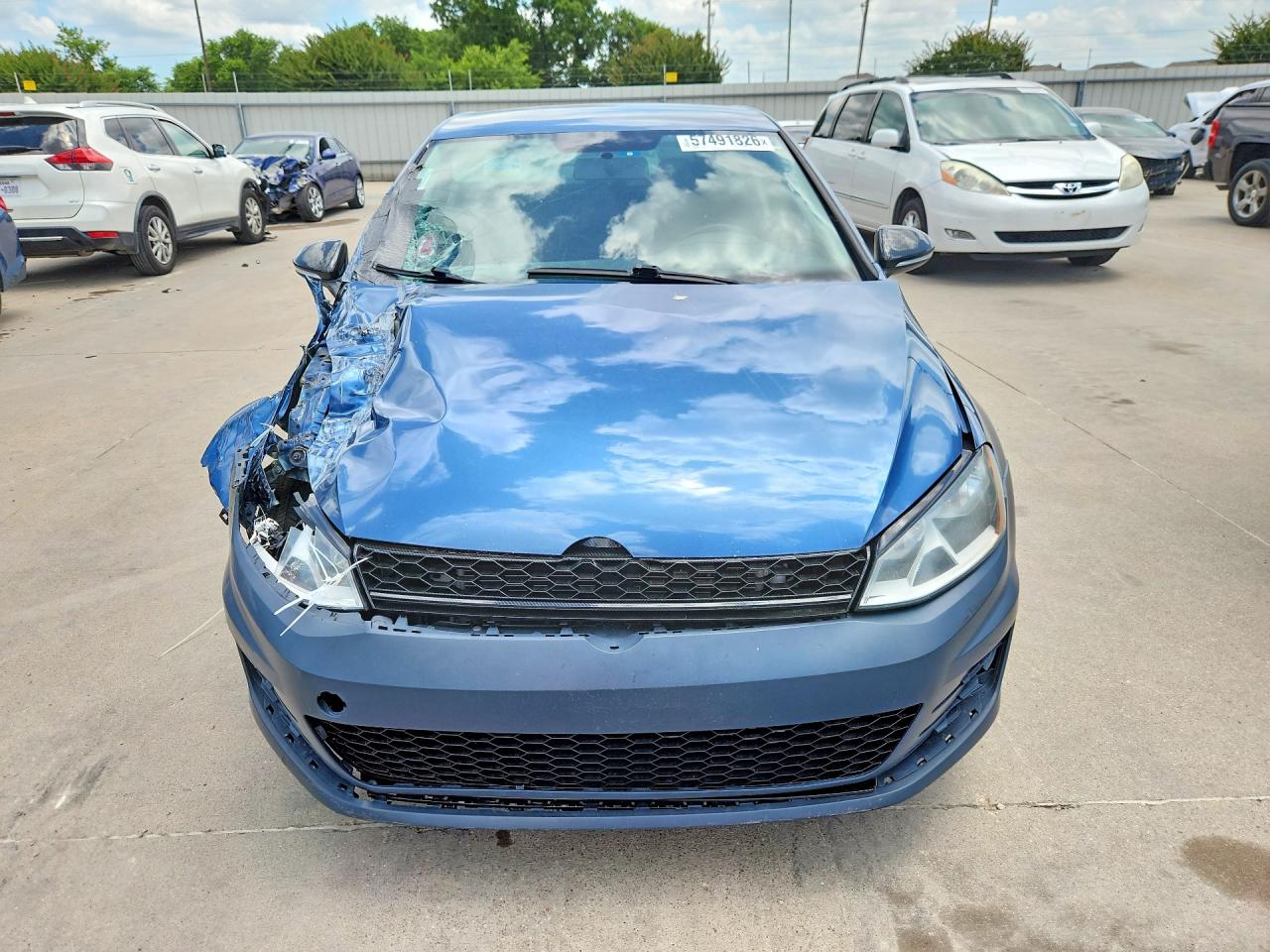 2015 Volkswagen Golf Blue vin: 3VW817AU9FM098782