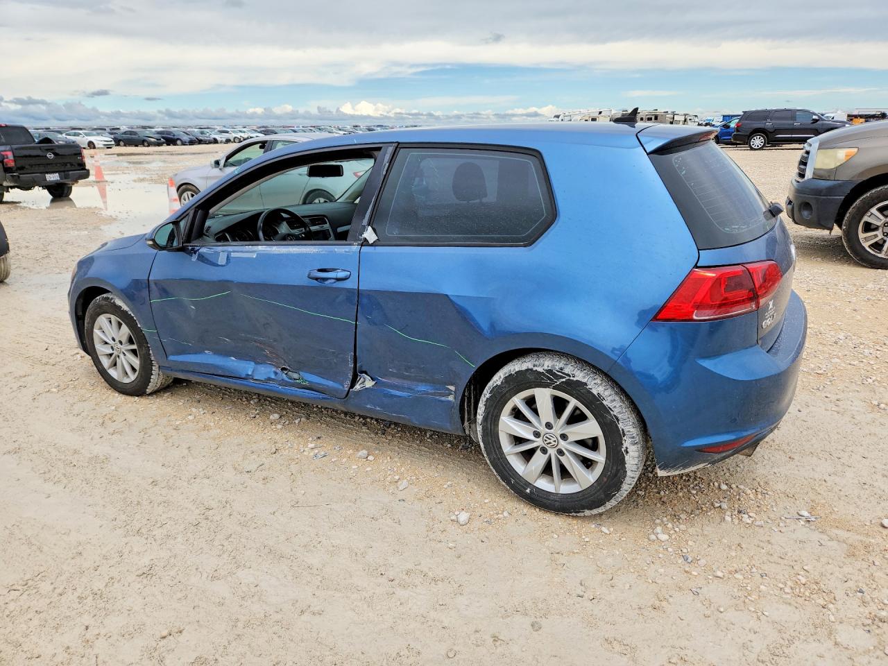 2015 Volkswagen Golf Blue vin: 3VW817AUXFM069775