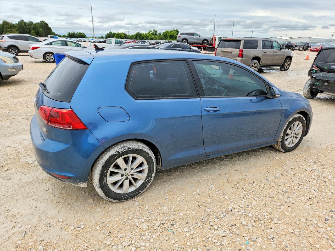 2015 Volkswagen Golf Blue vin: 3VW817AUXFM069775