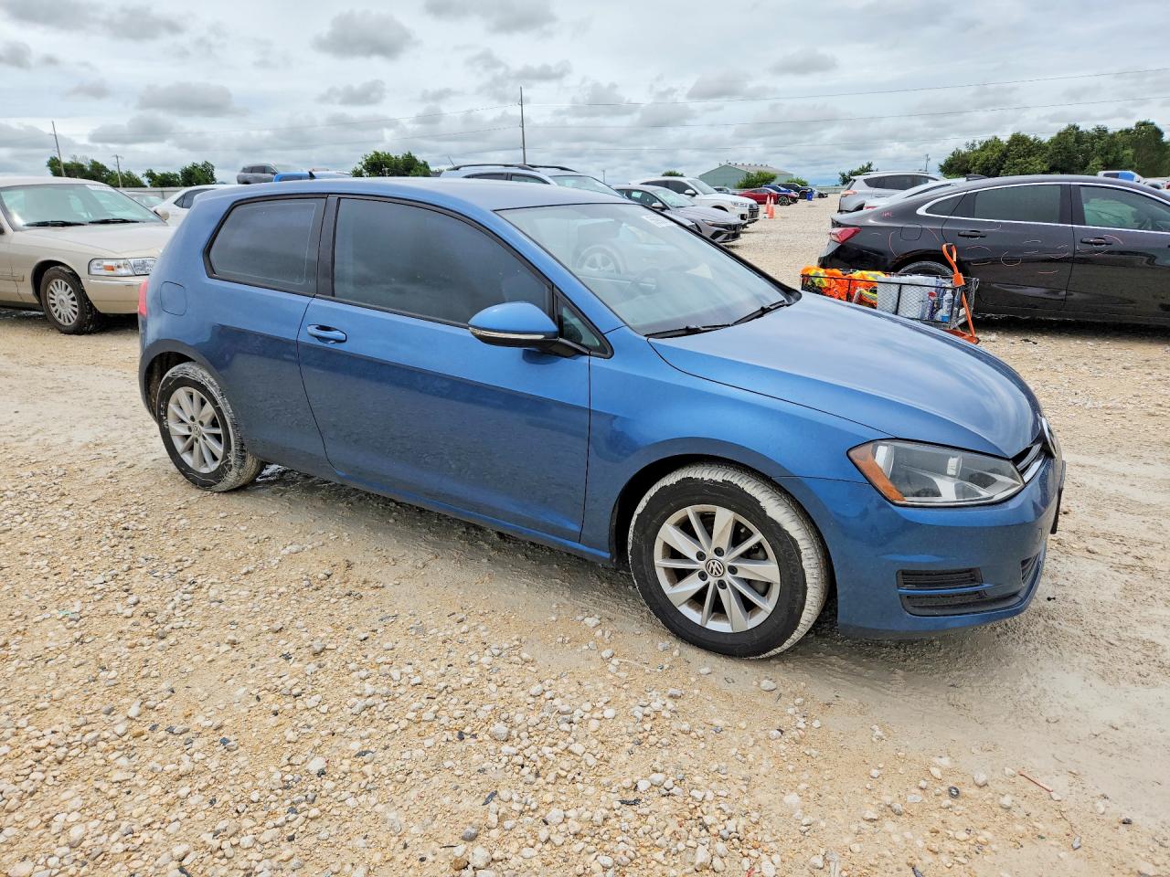 2015 Volkswagen Golf Blue vin: 3VW817AUXFM069775