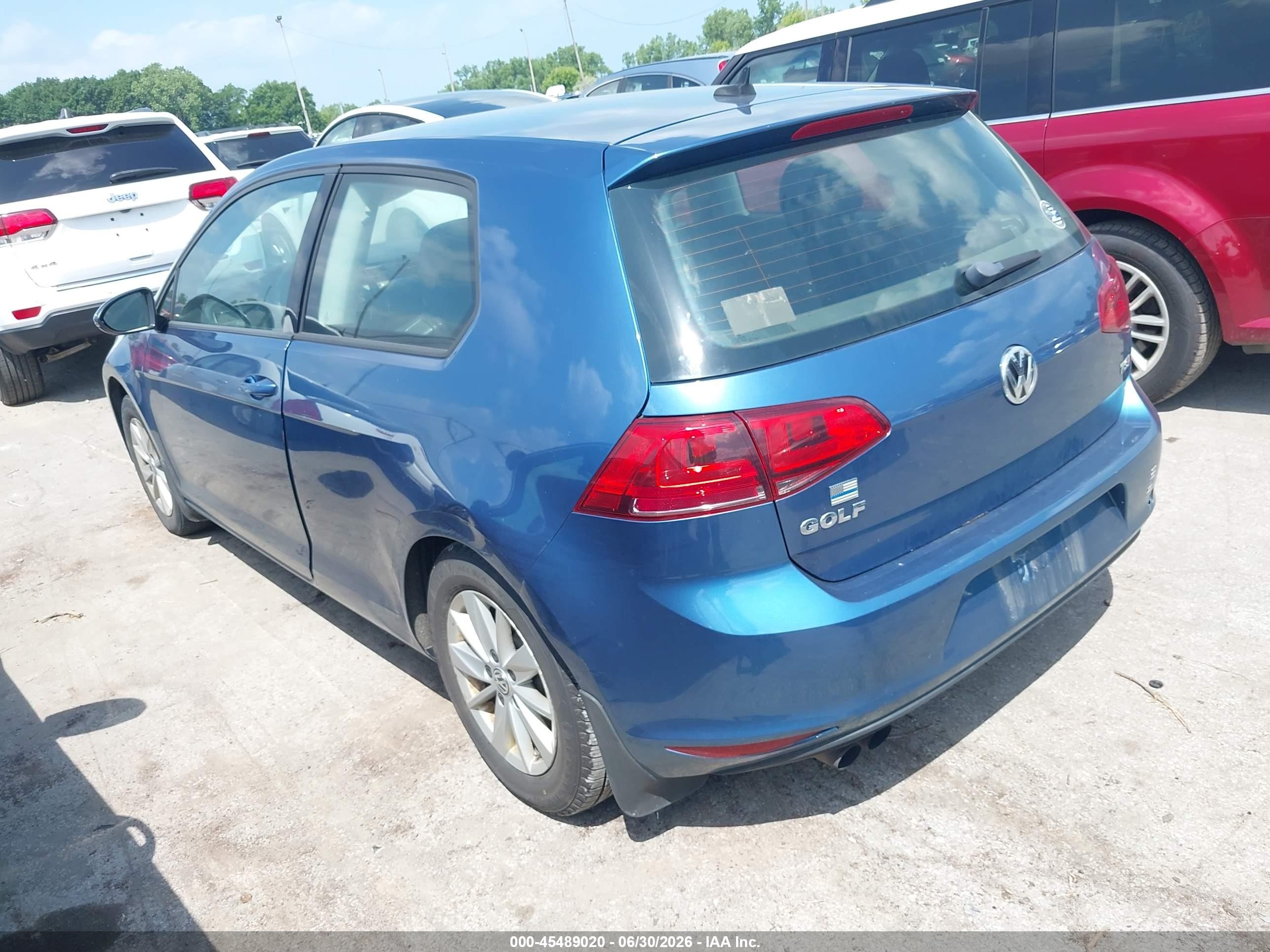 2015 Volkswagen Golf Tsi S 2-door Blue vin: 3VW917AU5FM094880