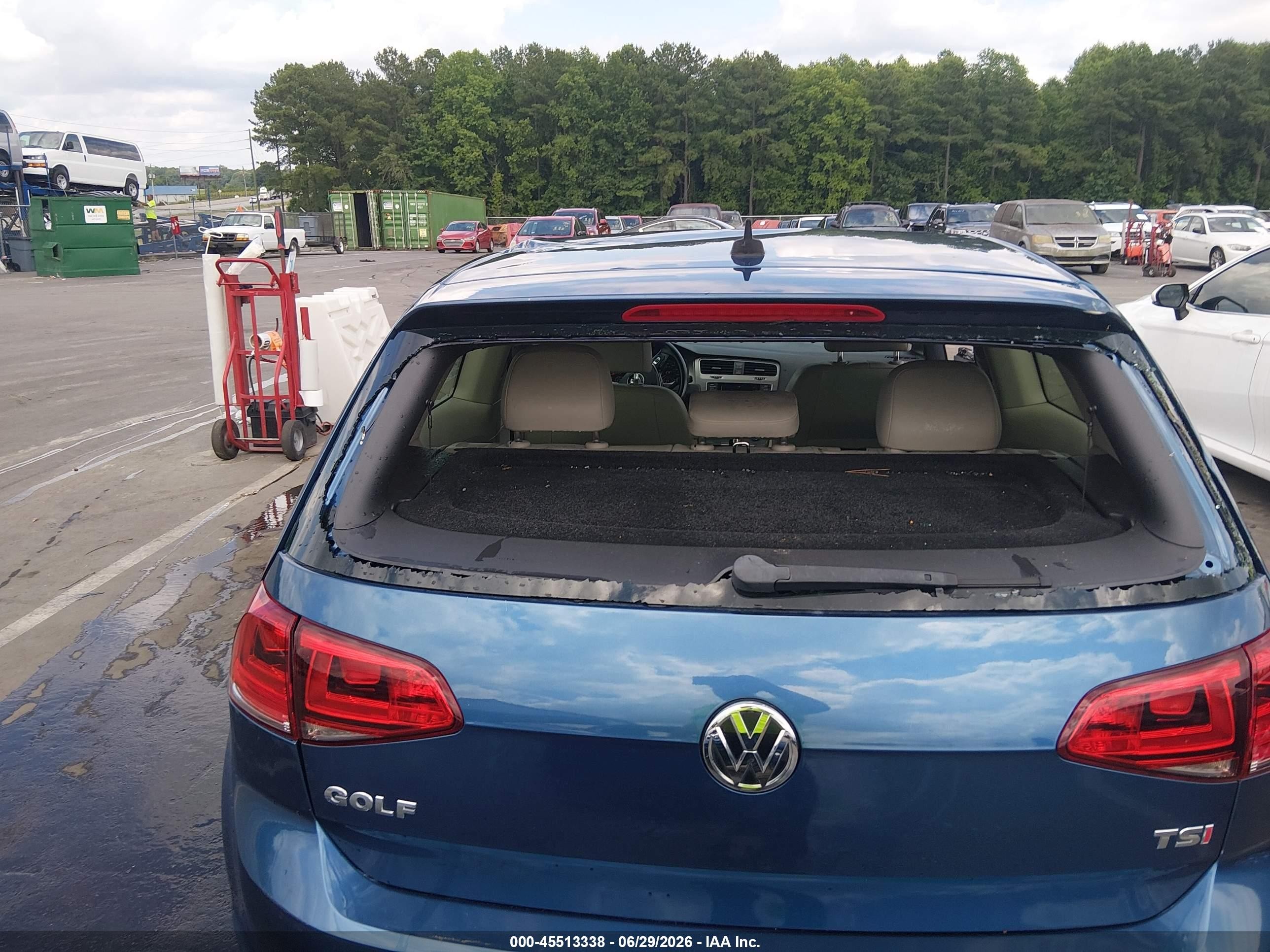 2015 Volkswagen Golf Tsi S 2-door Blue vin: 3VW917AUXFM067528