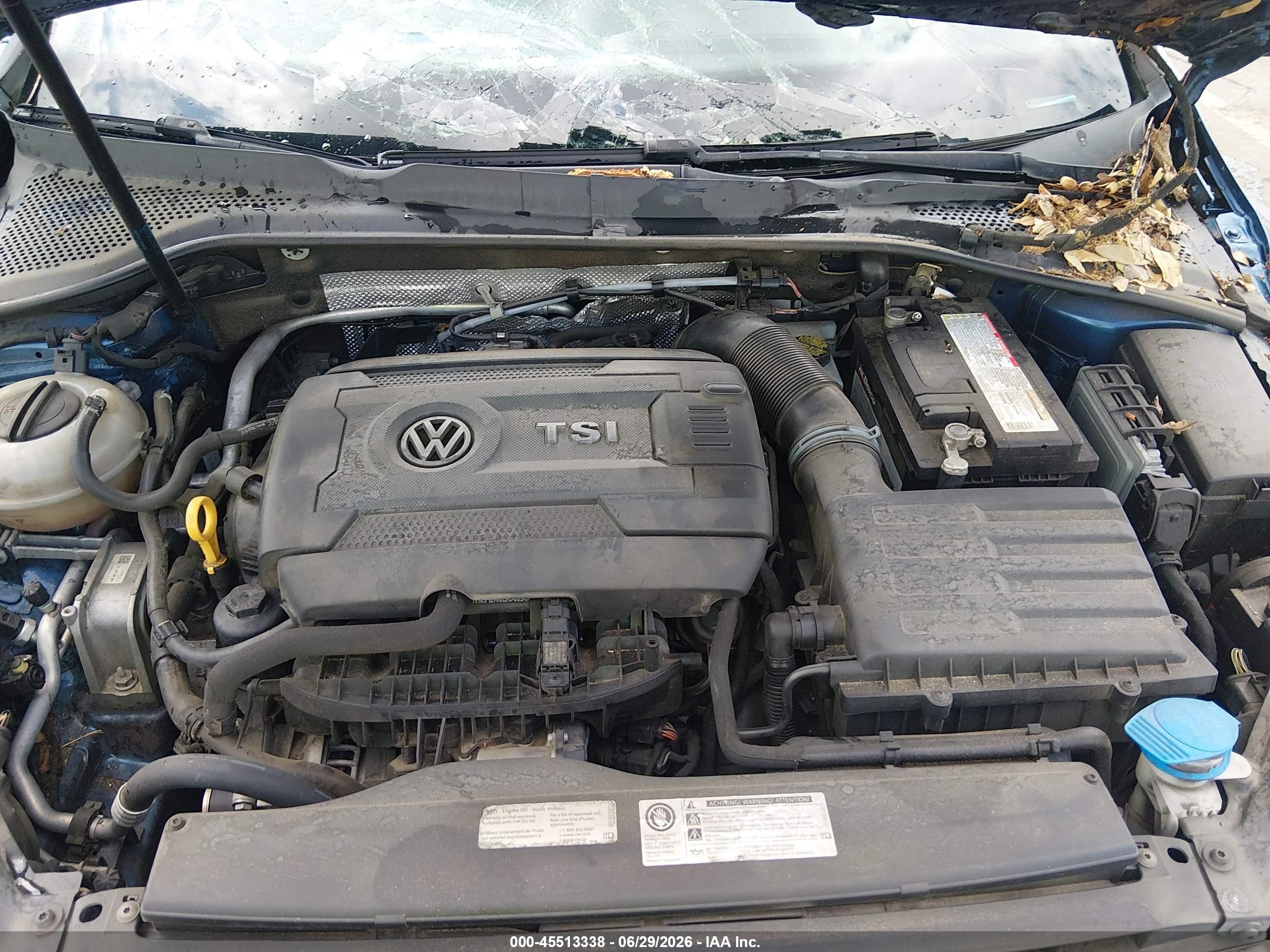 2015 Volkswagen Golf Tsi S 2-door Blue vin: 3VW917AUXFM067528