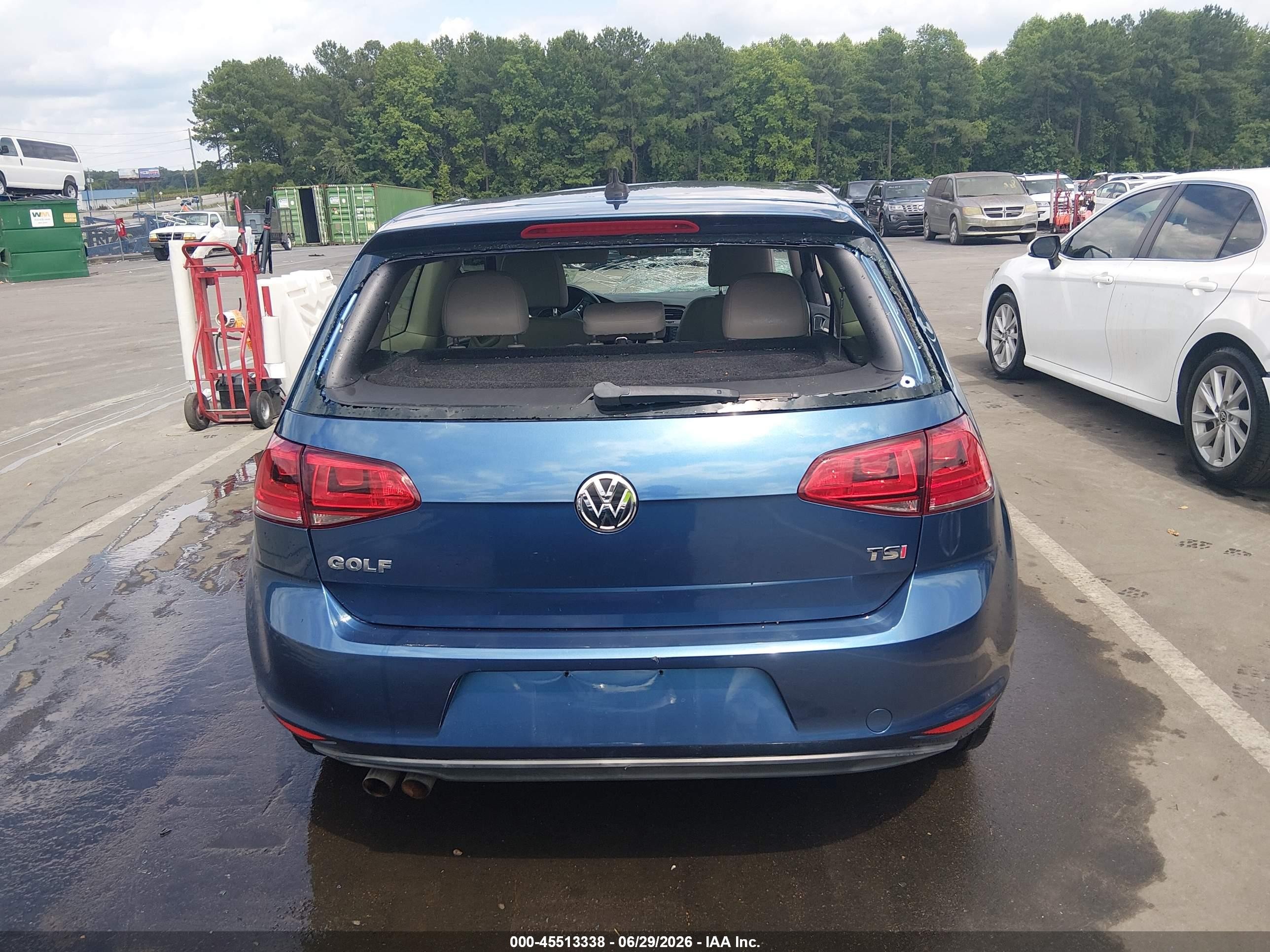 2015 Volkswagen Golf Tsi S 2-door Blue vin: 3VW917AUXFM067528