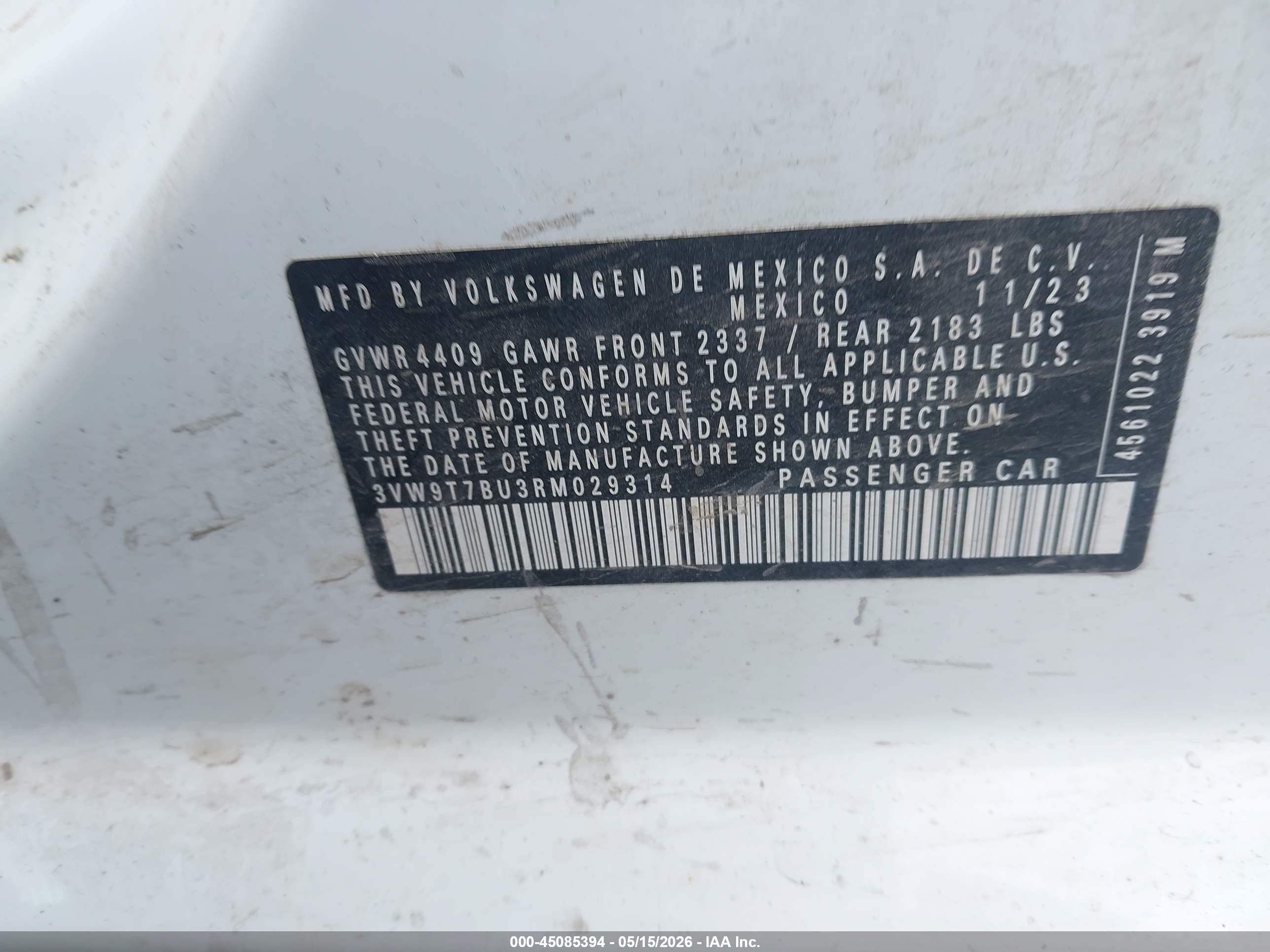2024 Volkswagen Jetta Gli 40th Anniversary Edition White vin: 3VW9T7BU3RM029314