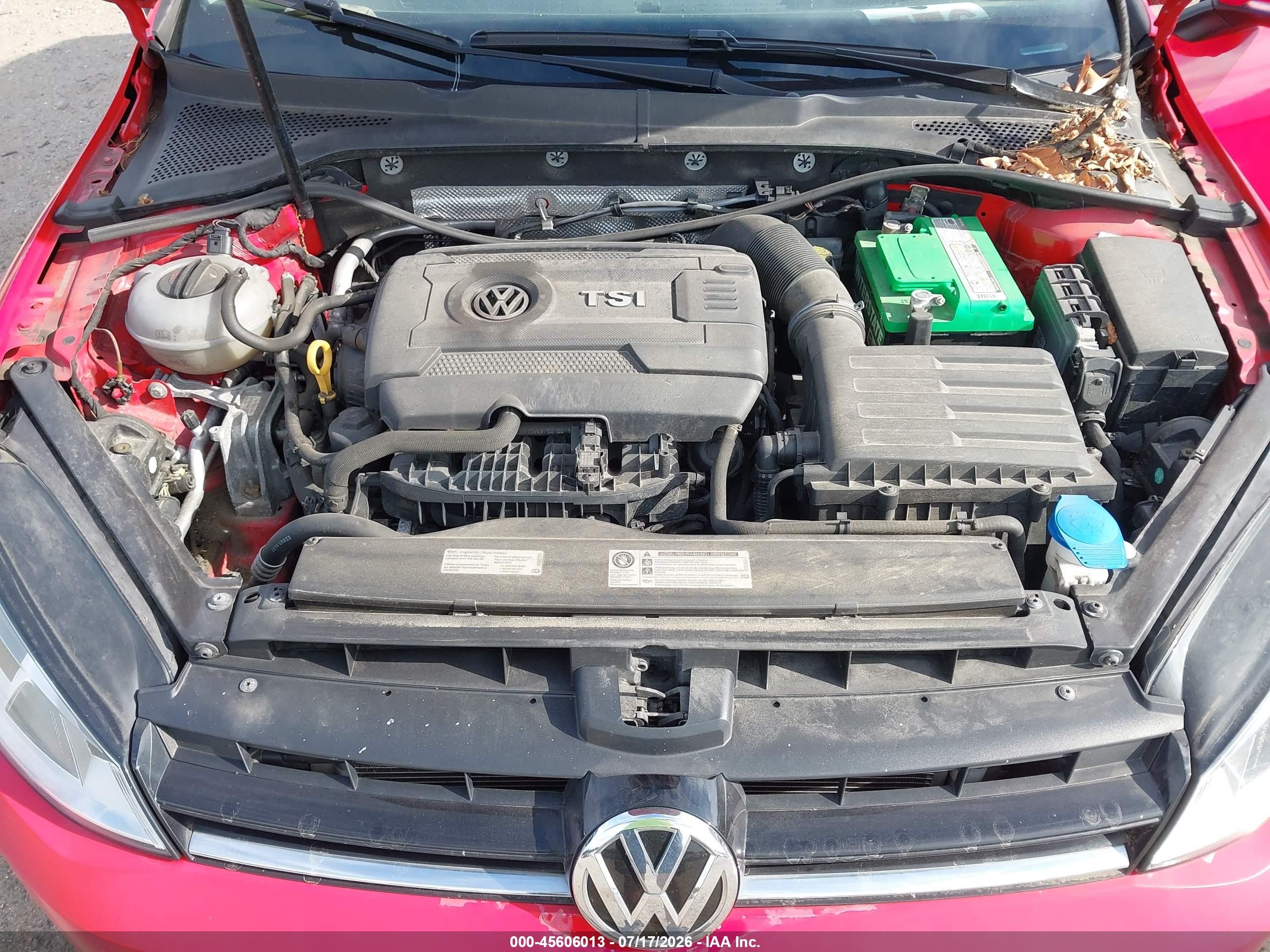2015 Volkswagen Golf Sportwagen Tsi S 4-door Red vin: 3VWA17AU2FM505889