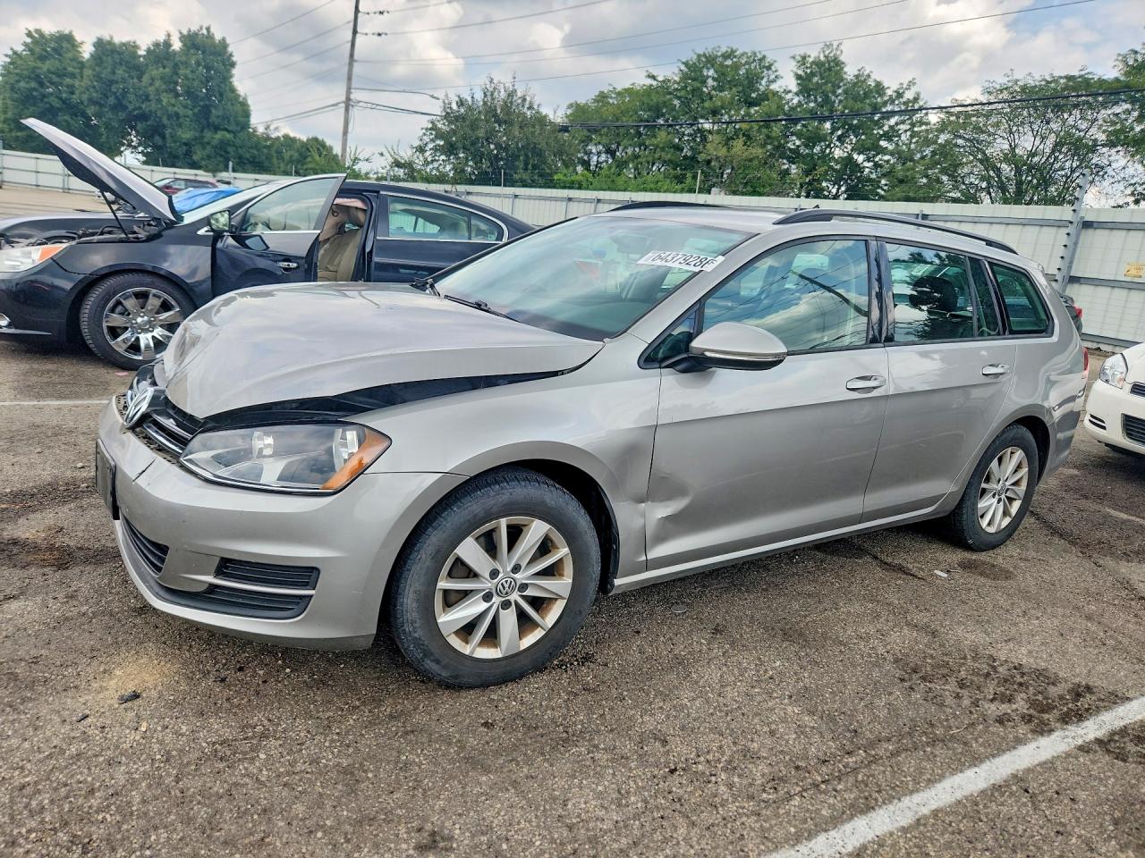 2015 Volkswagen Golf Sportwagen S Gray vin: 3VWA17AU5FM509631