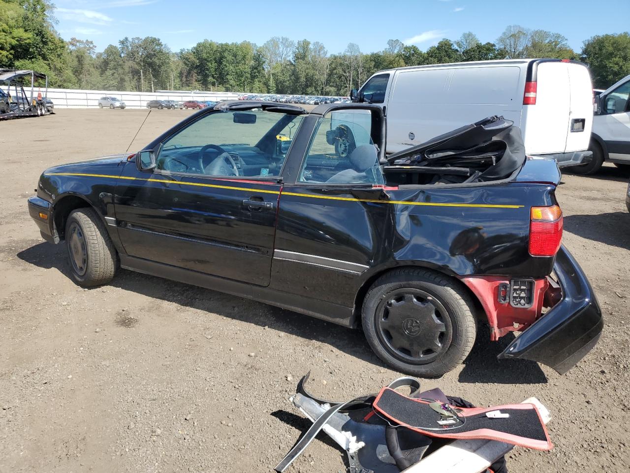 1997 Volkswagen Cabrio Черный vin: 3VWAA81E9VM810092