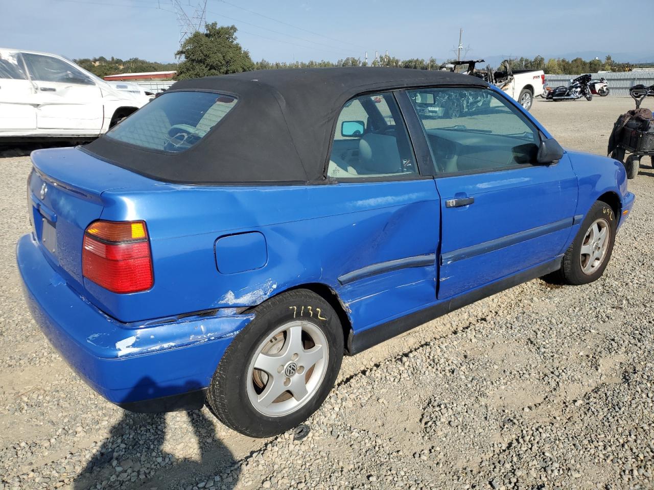 1998 Volkswagen Cabrio Blue vin: 3VWAB81E7WM808176