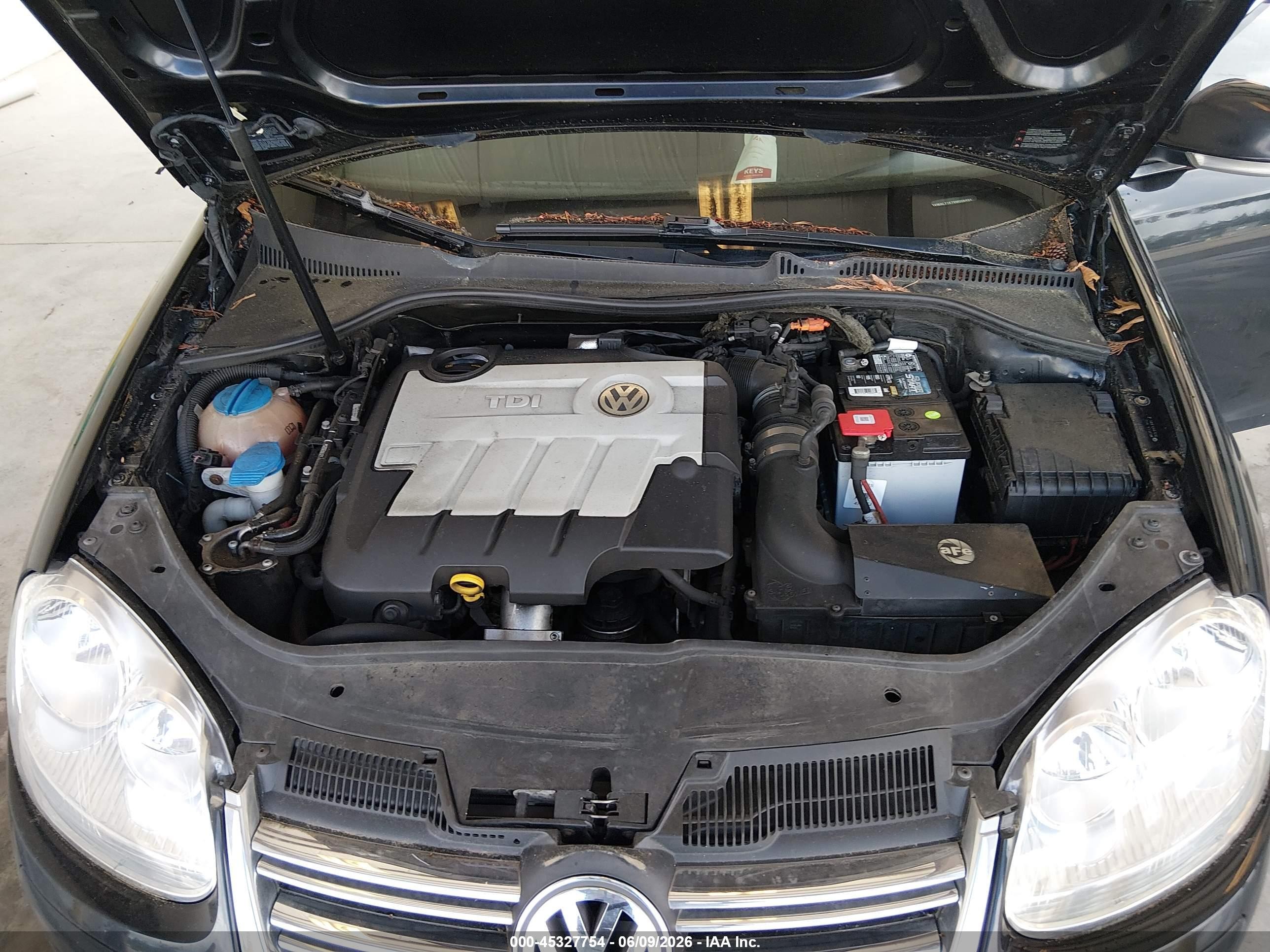 2009 Volkswagen Jetta Tdi Black vin: 3VWAL71K79M008494