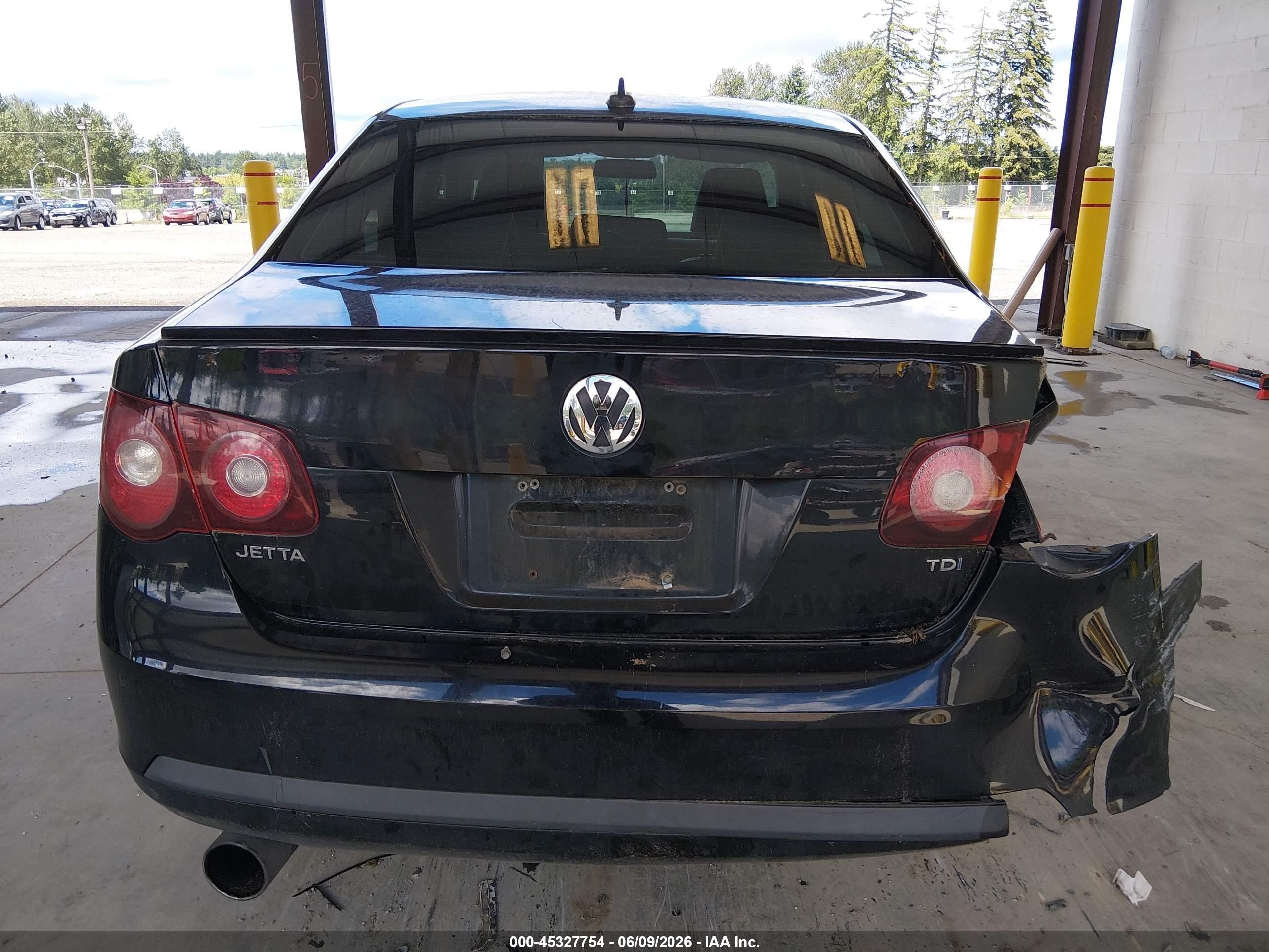 2009 Volkswagen Jetta Tdi Black vin: 3VWAL71K79M008494
