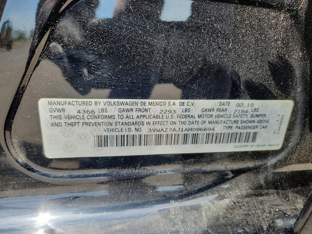2010 Volkswagen Jetta Limited Black vin: 3VWAZ7AJ1AM096694