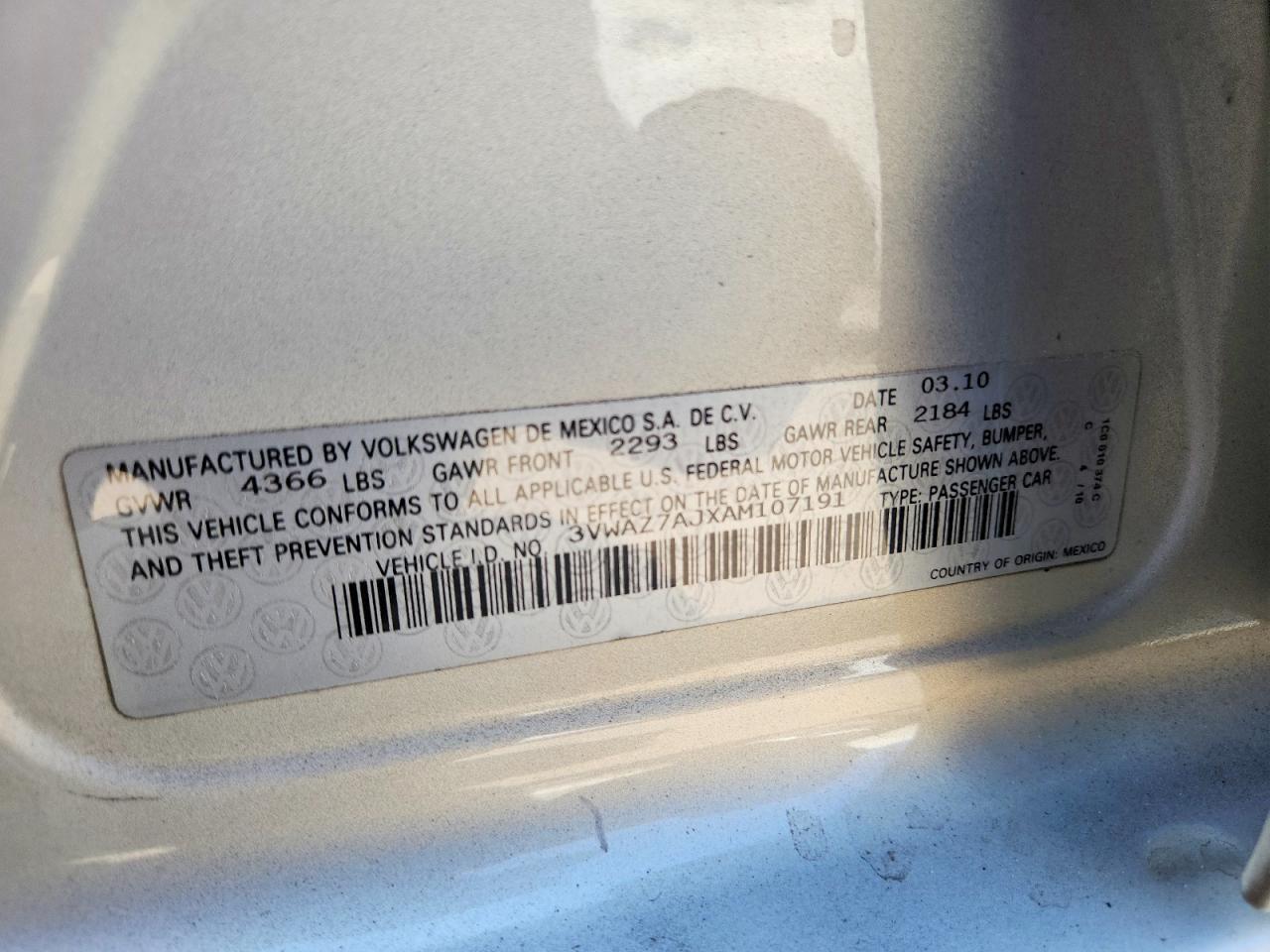 2010 Volkswagen Jetta Limited Silver vin: 3VWAZ7AJXAM107191