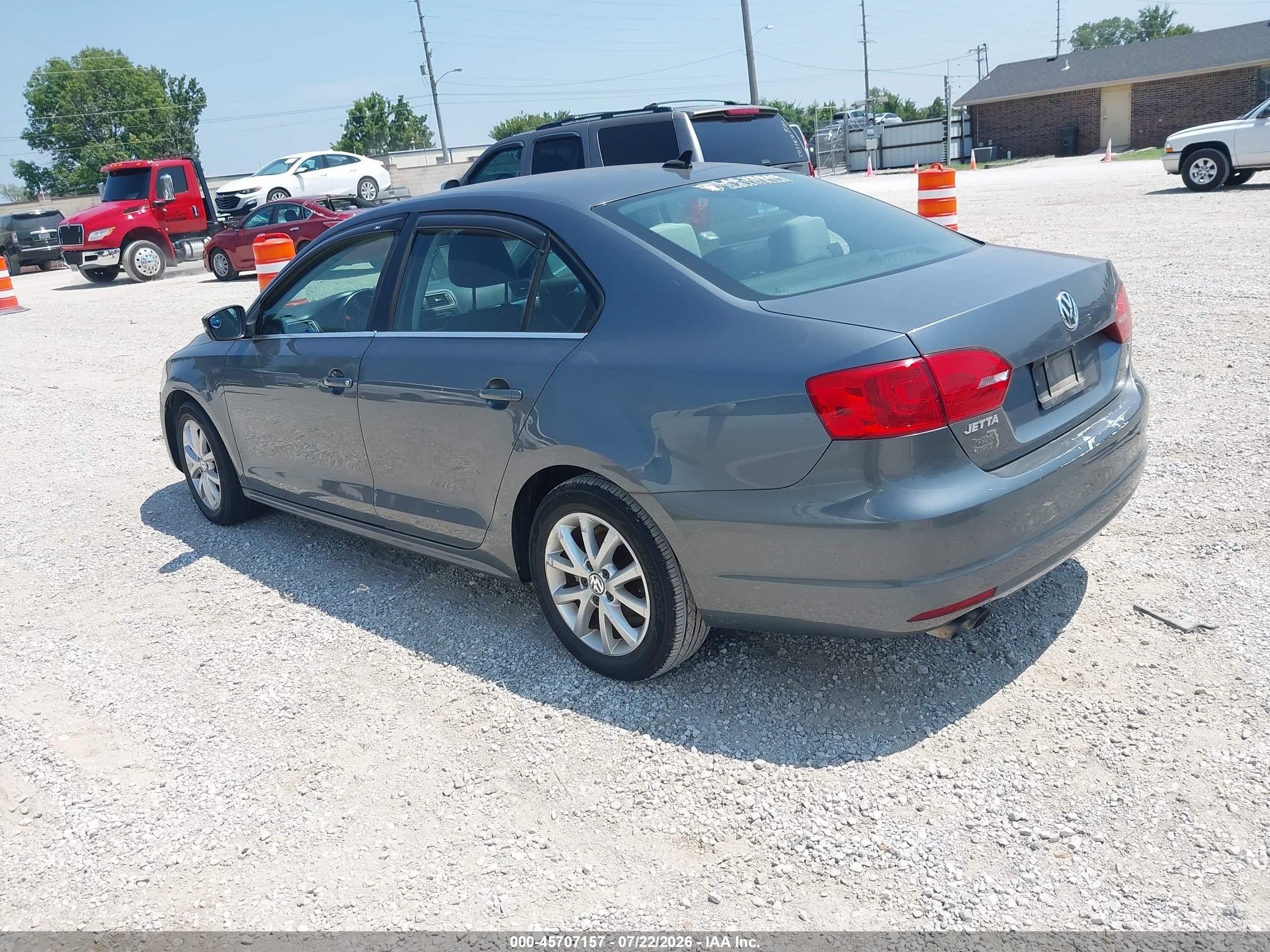 2014 Volkswagen Jetta 1.8t Se Gray vin: 3VWB07AJ3EM203412