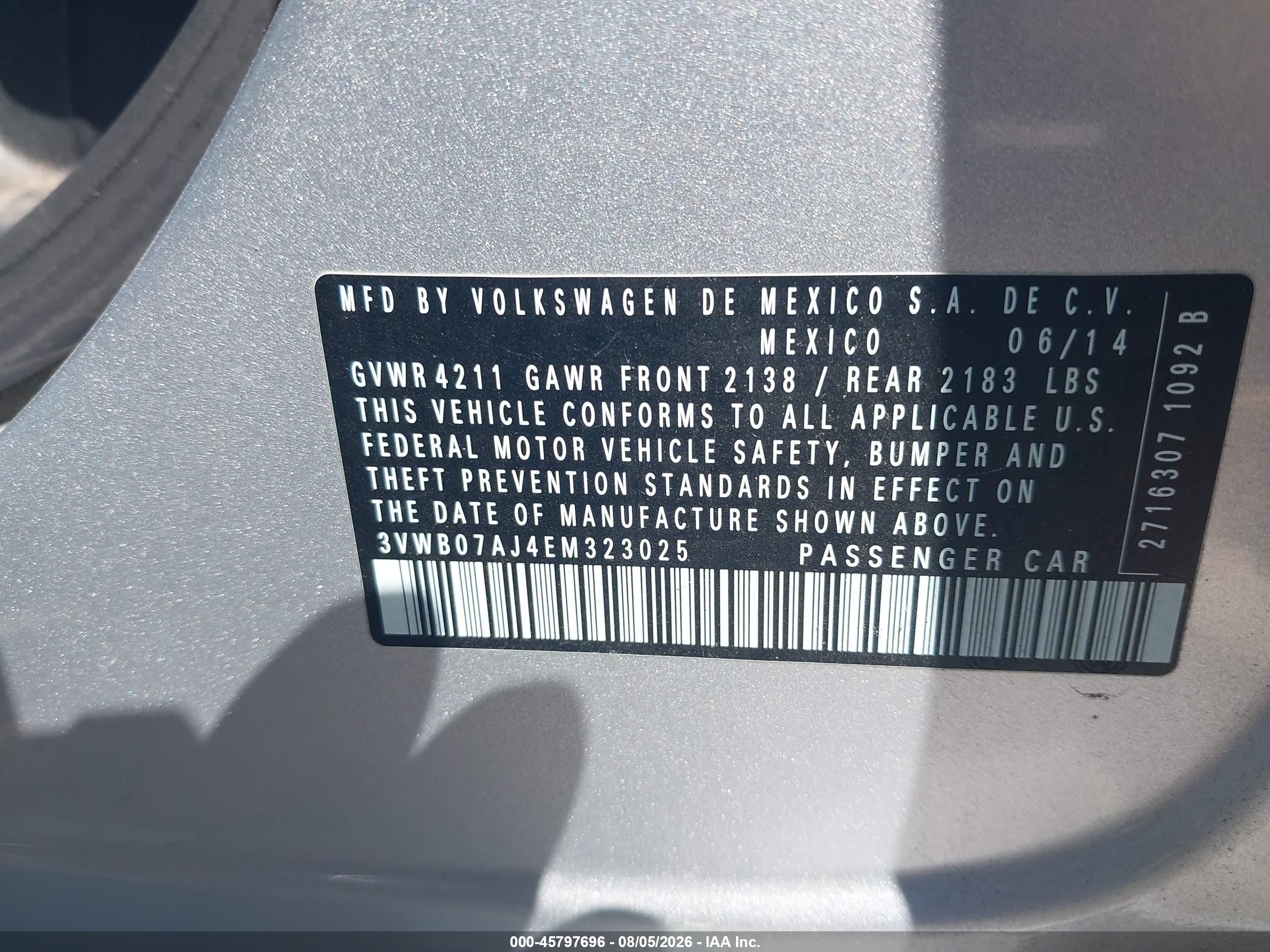 2014 Volkswagen Jetta 1.8t Se Серебряный vin: 3VWB07AJ4EM323025