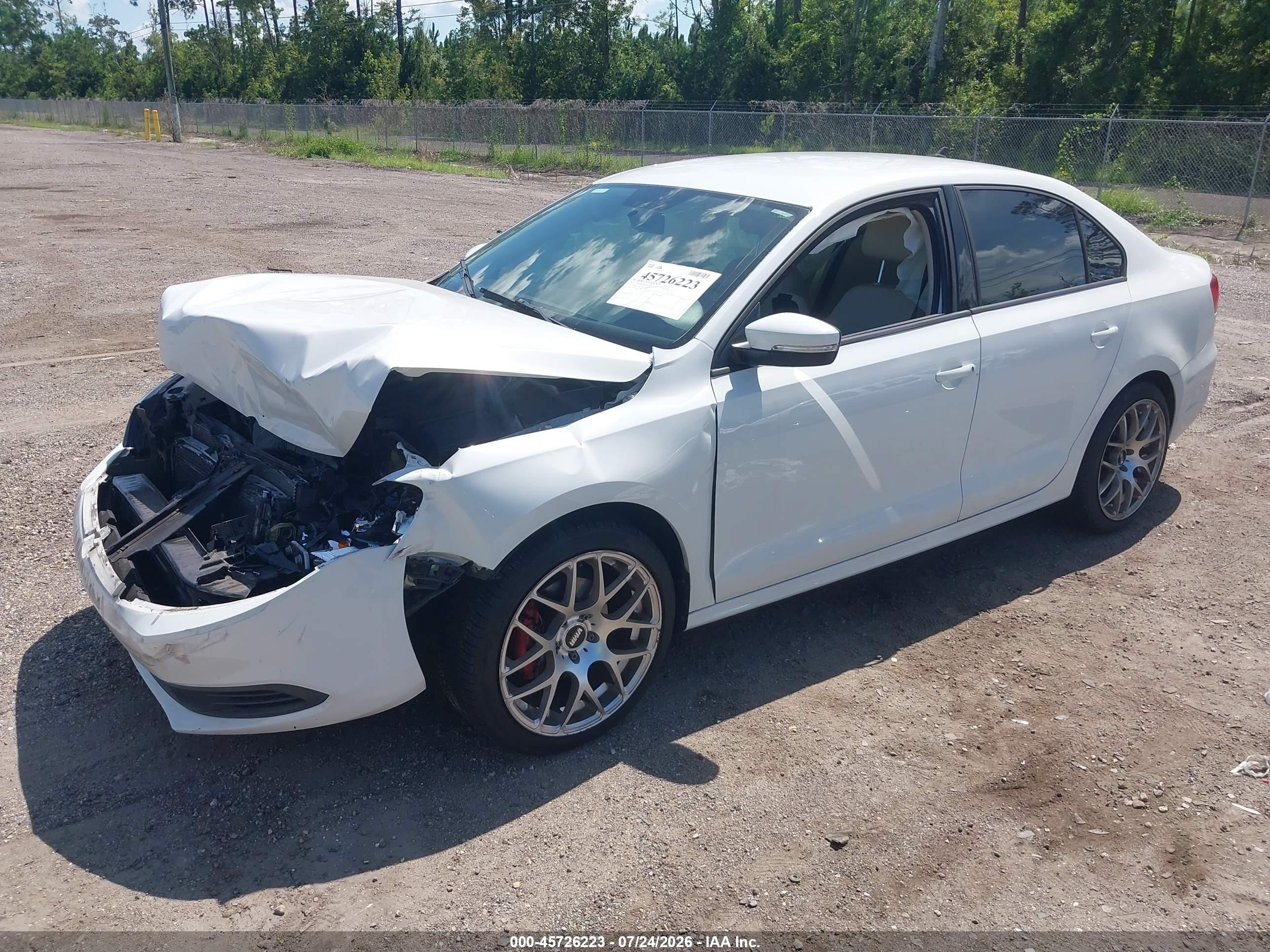 2014 Volkswagen Jetta 1.8t Se White vin: 3VWB07AJ7EM440291