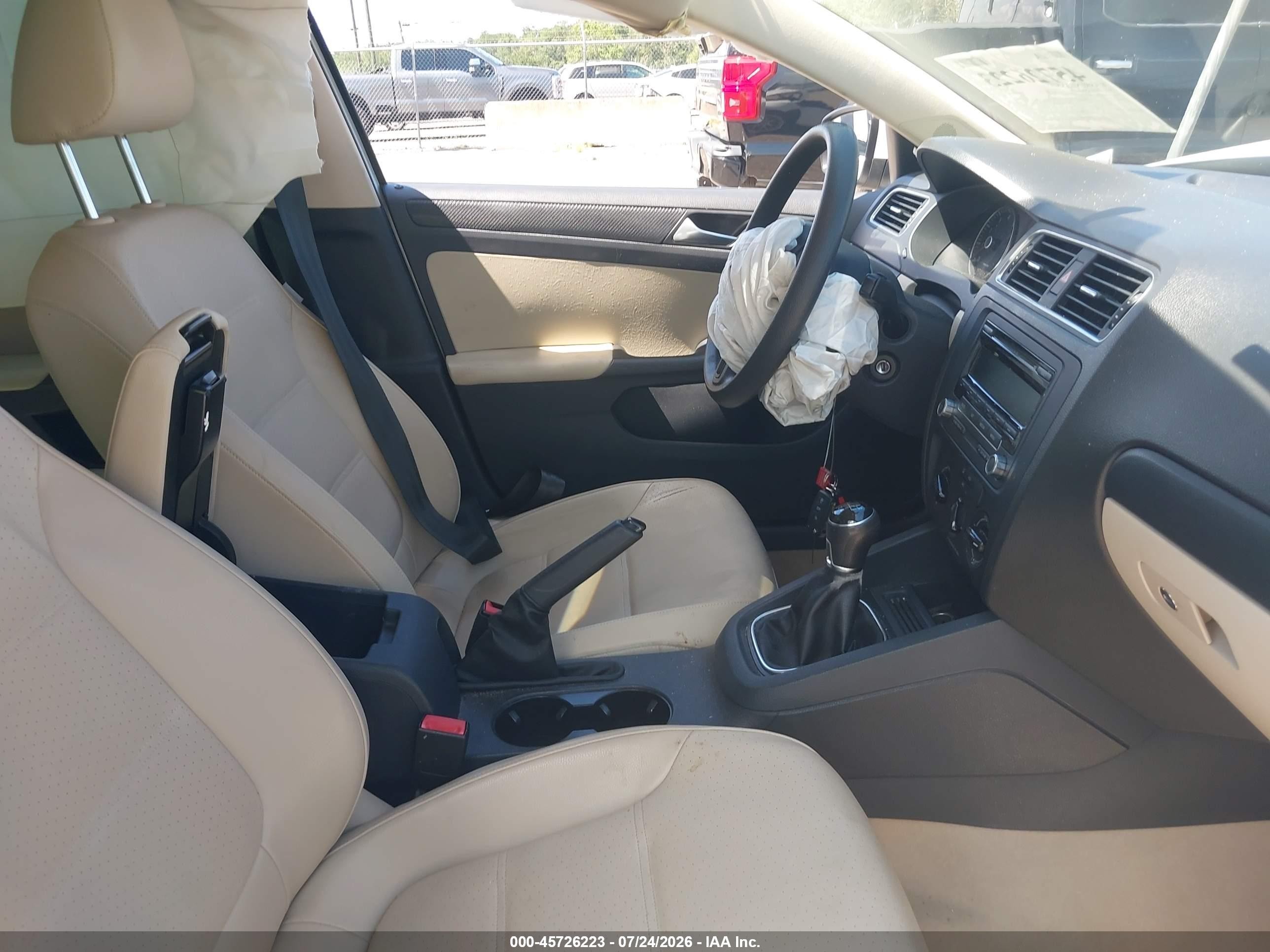 2014 Volkswagen Jetta 1.8t Se White vin: 3VWB07AJ7EM440291