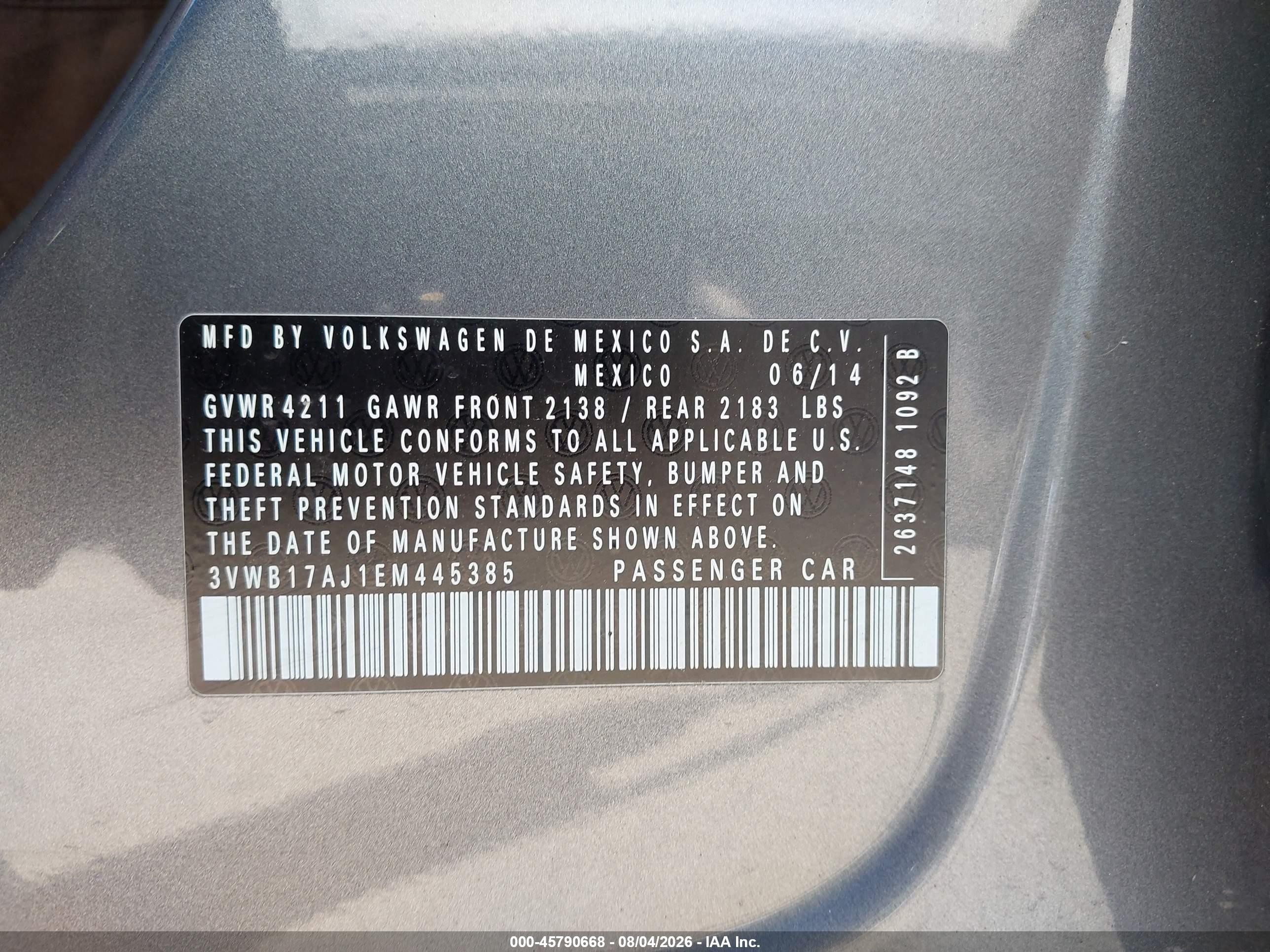 2014 Volkswagen Jetta 1.8t Se Синий vin: 3VWB17AJ1EM445385
