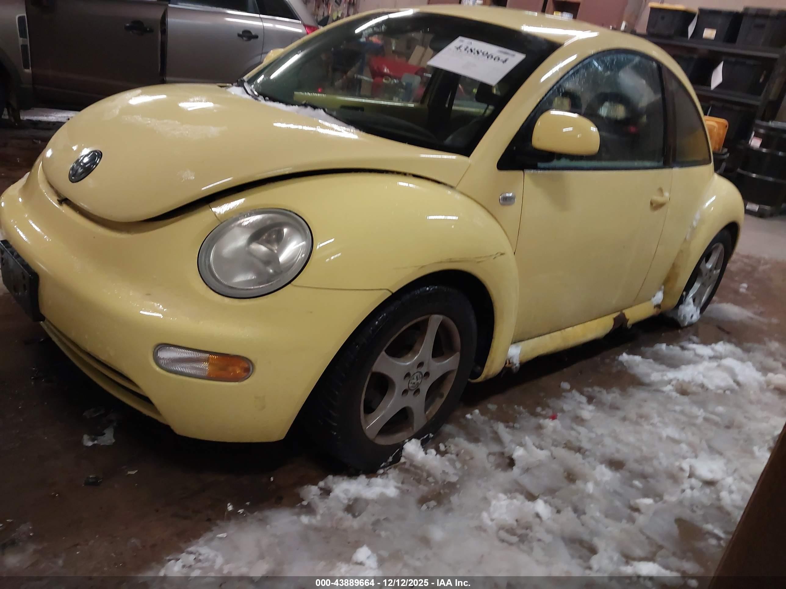 1999 Volkswagen New Beetle Gl Yellow vin: 3VWBA21C1XM453378